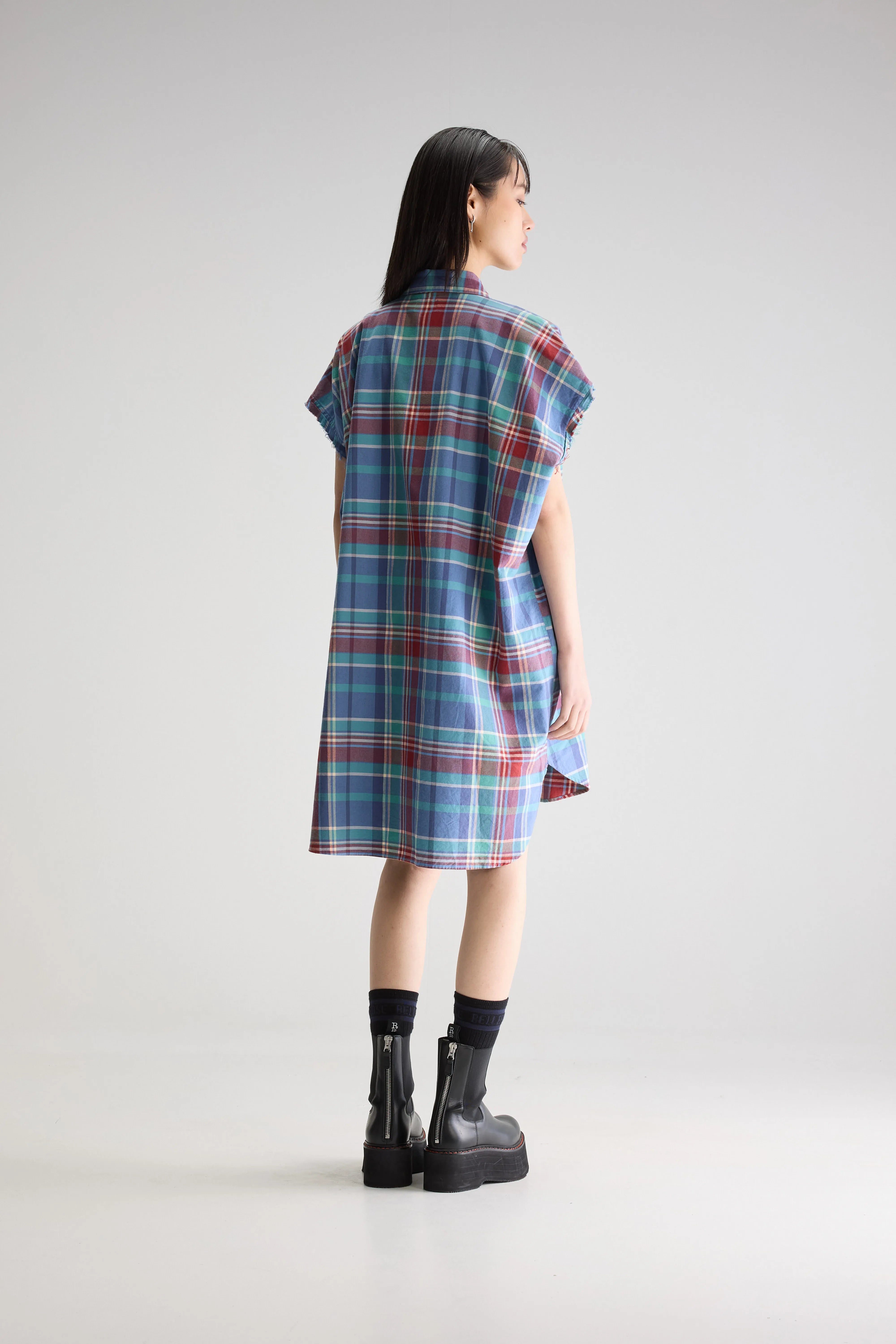 Gianna sleeveless shirt dress (251 / W / CHECK A)