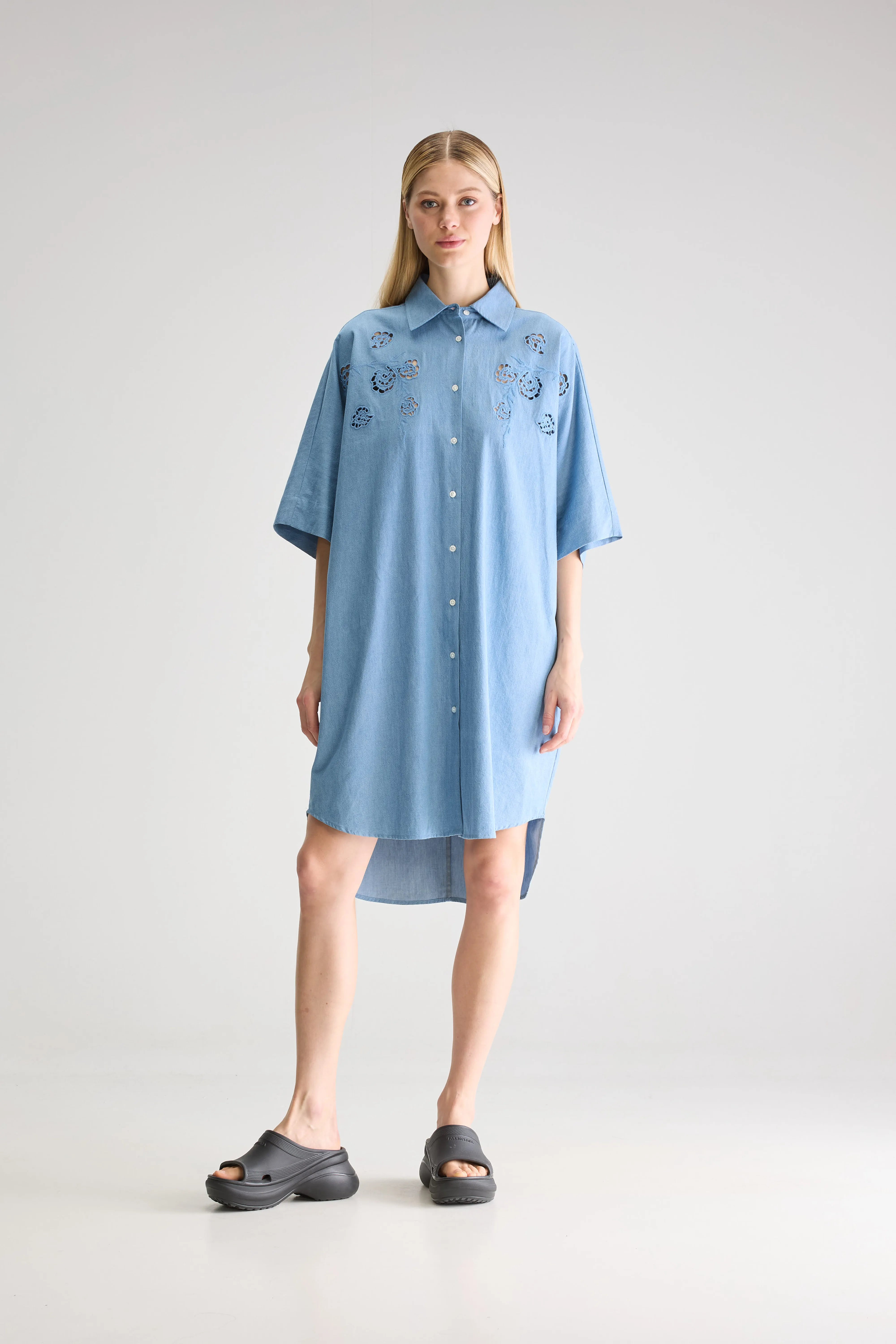 Cheyenne Shirt Dress - Chambray For Women | Bellerose