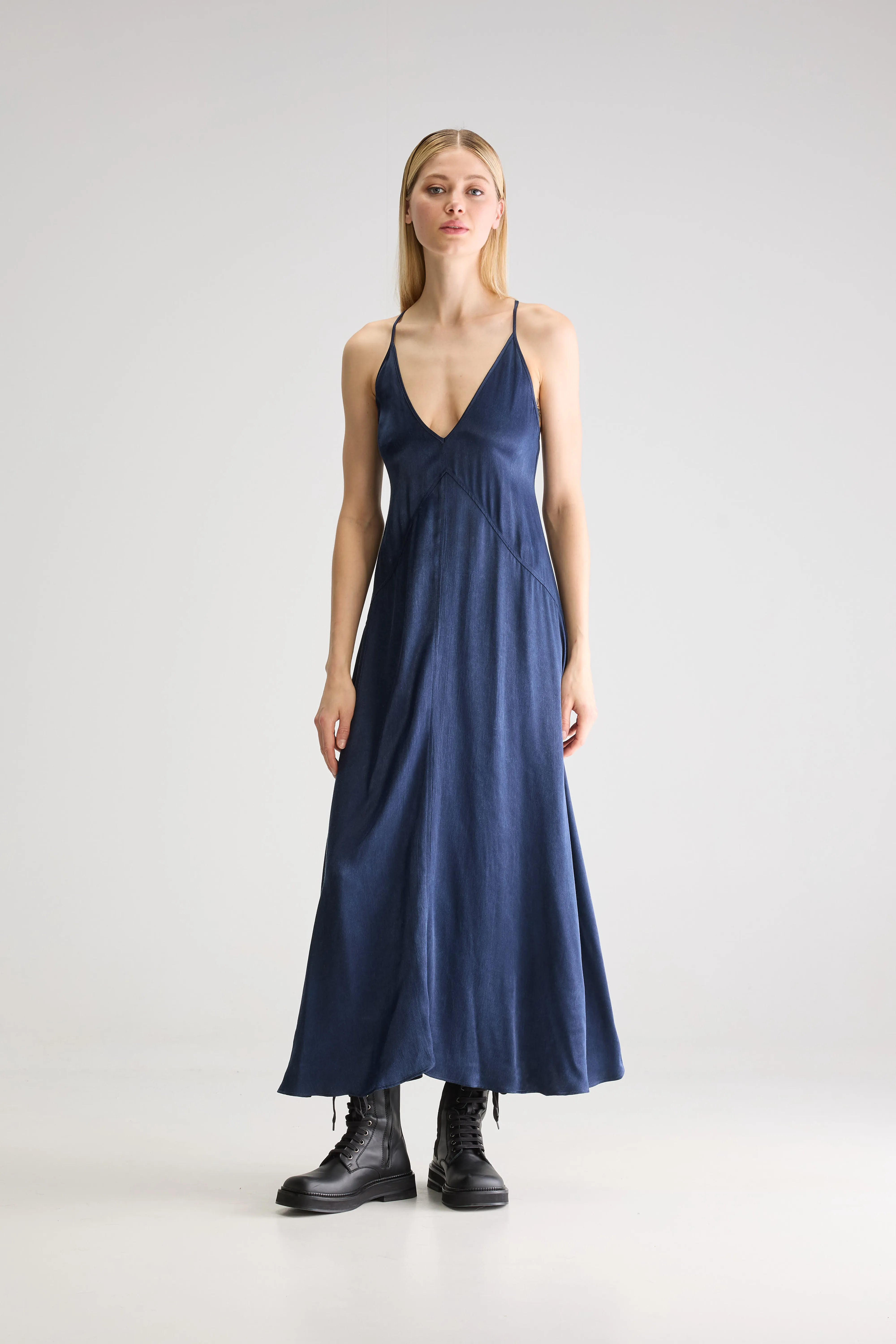 Shade Long Dress - Ink For Women | Bellerose