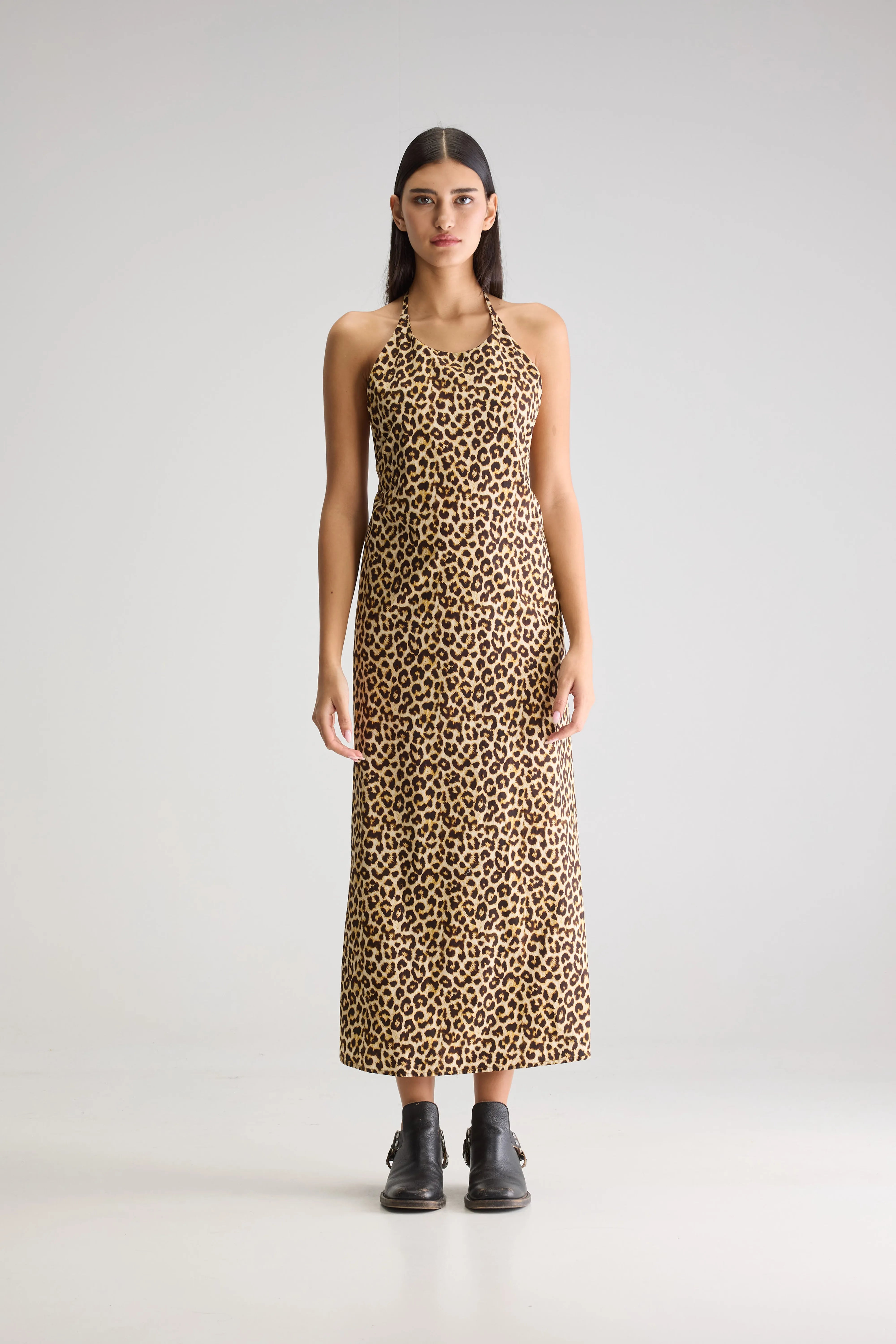 Tilda Long Dress - Antique gold / Ivory / Mokka For Women | Bellerose