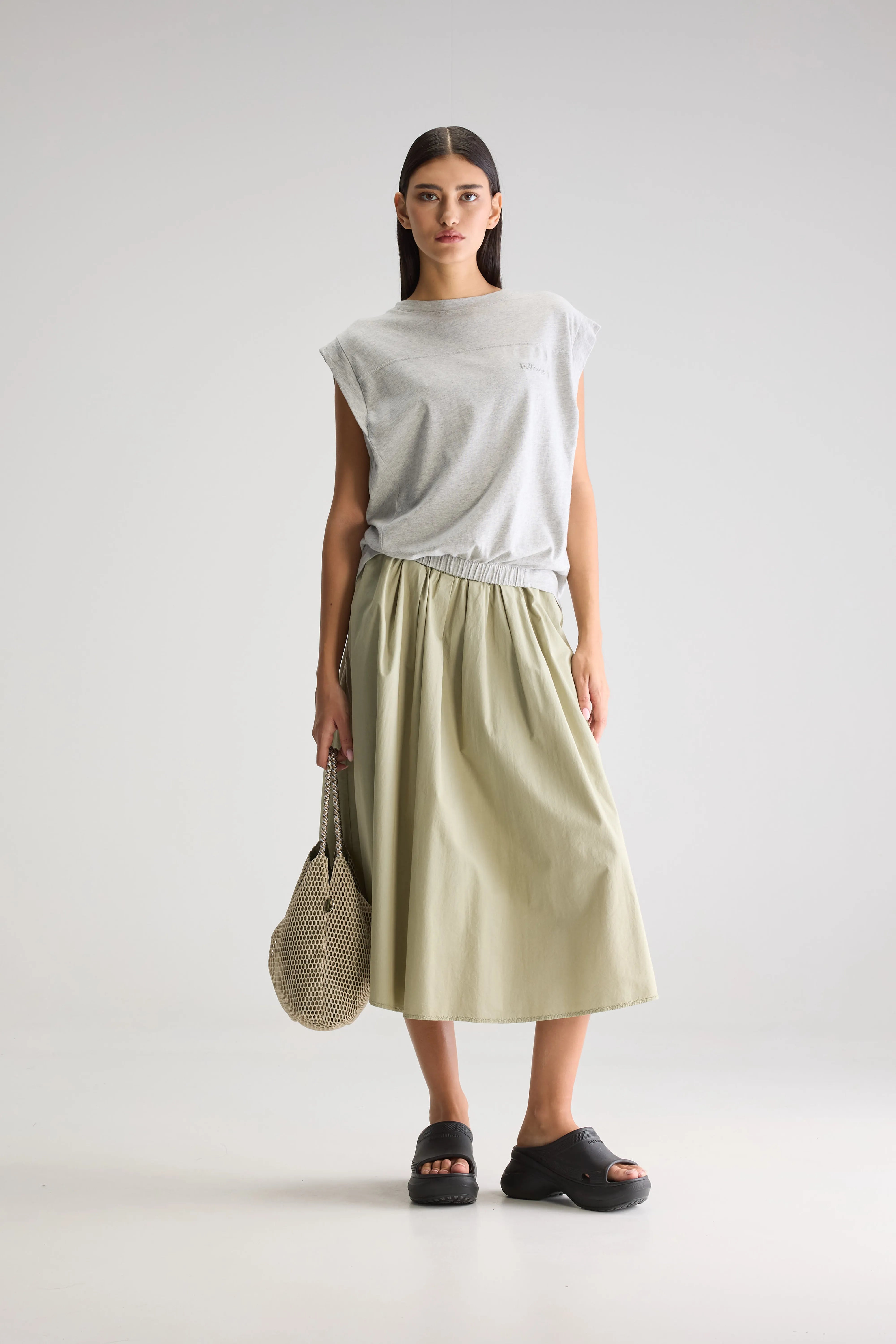 Jupe Midi Évasée Woogie - Cardamom Pour Femme | Bellerose
