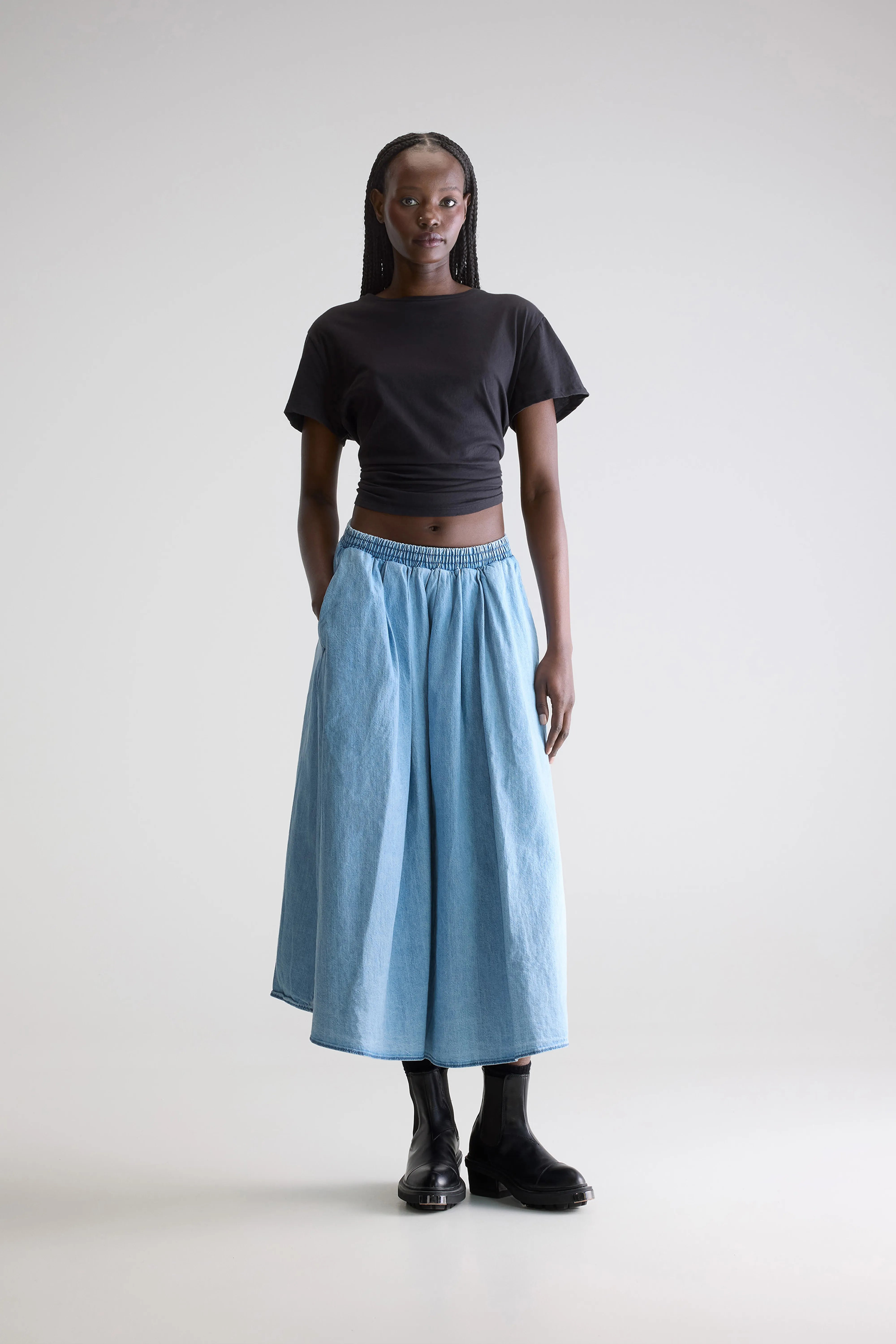 Woogie Midi A-line Skirt - Lt blue bleach Voor Dames | Bellerose