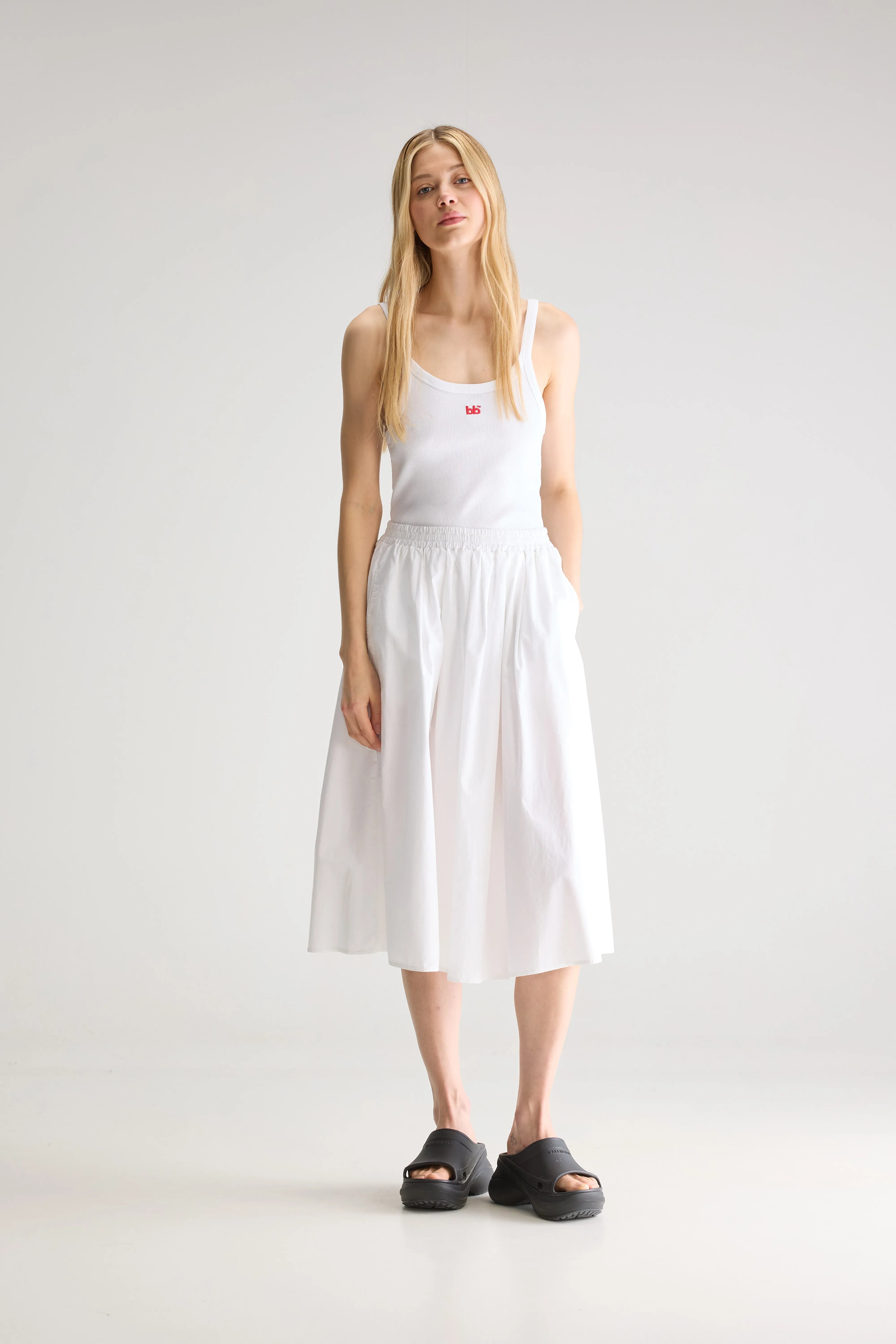 Jupe Midi Évasée Woogie - White Pour Femme | Bellerose