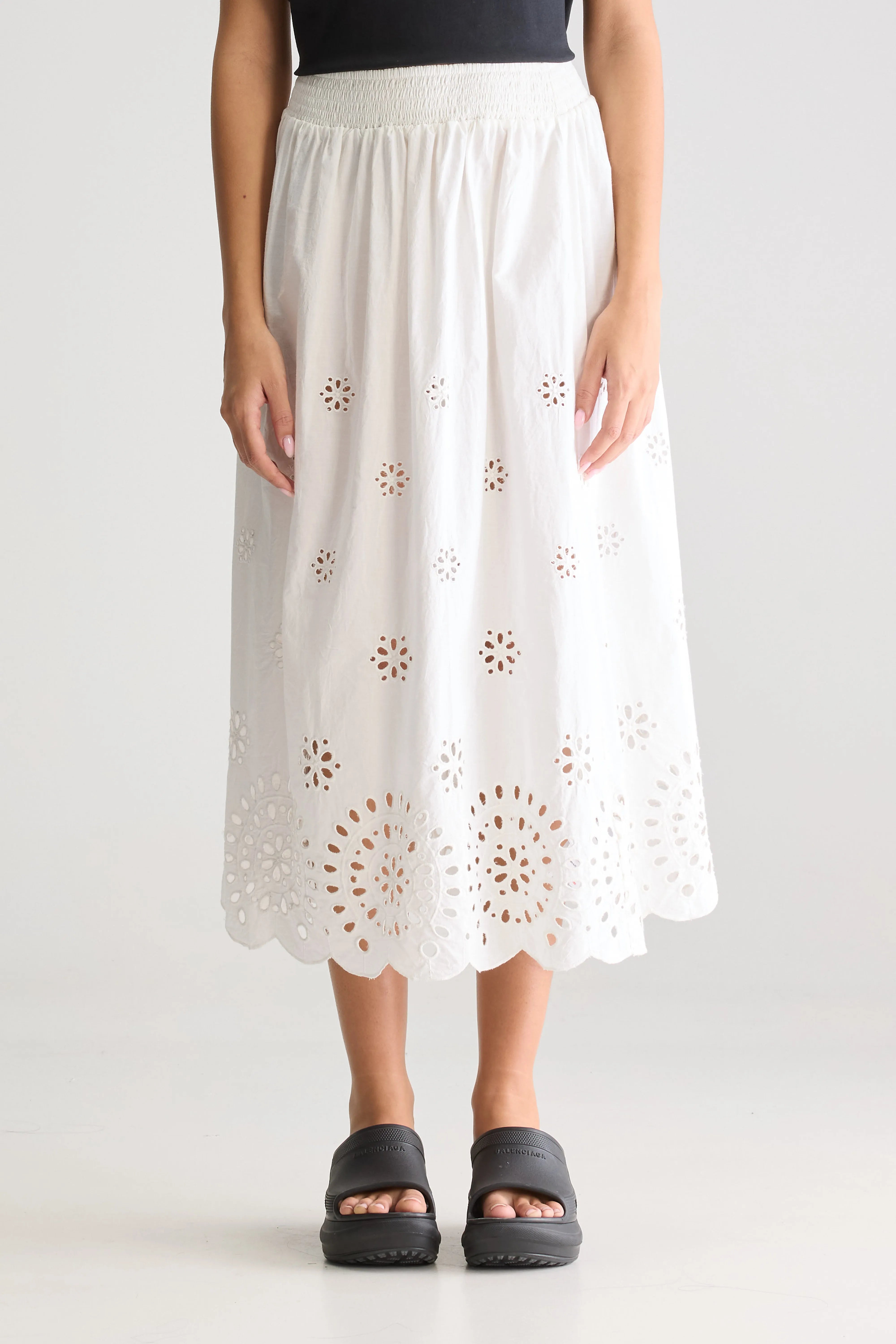 Jupe Midi Dorine - White Pour Femme | Bellerose