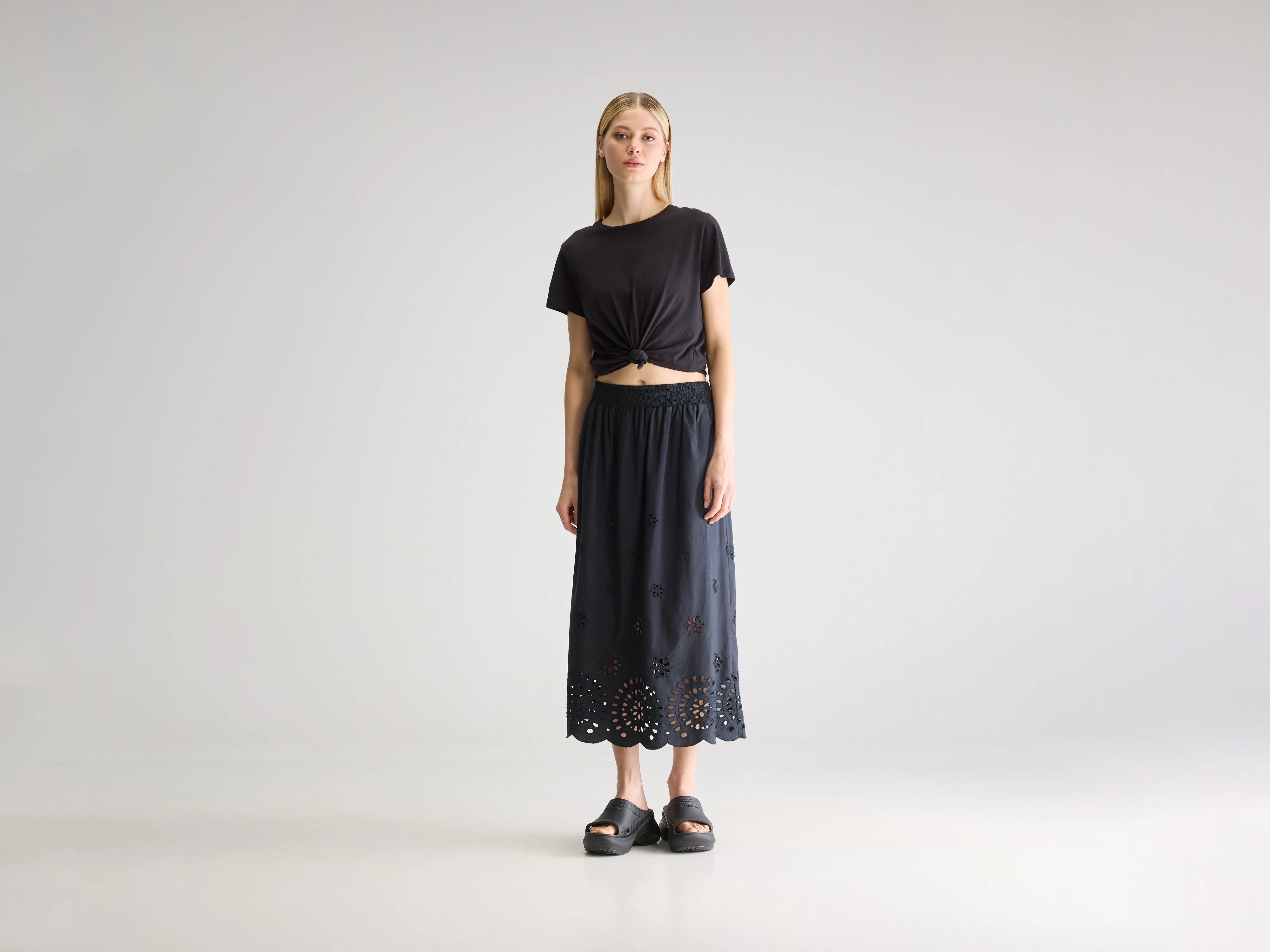 Dorine midi skirt (251 / W / BLACK BEAUTY)