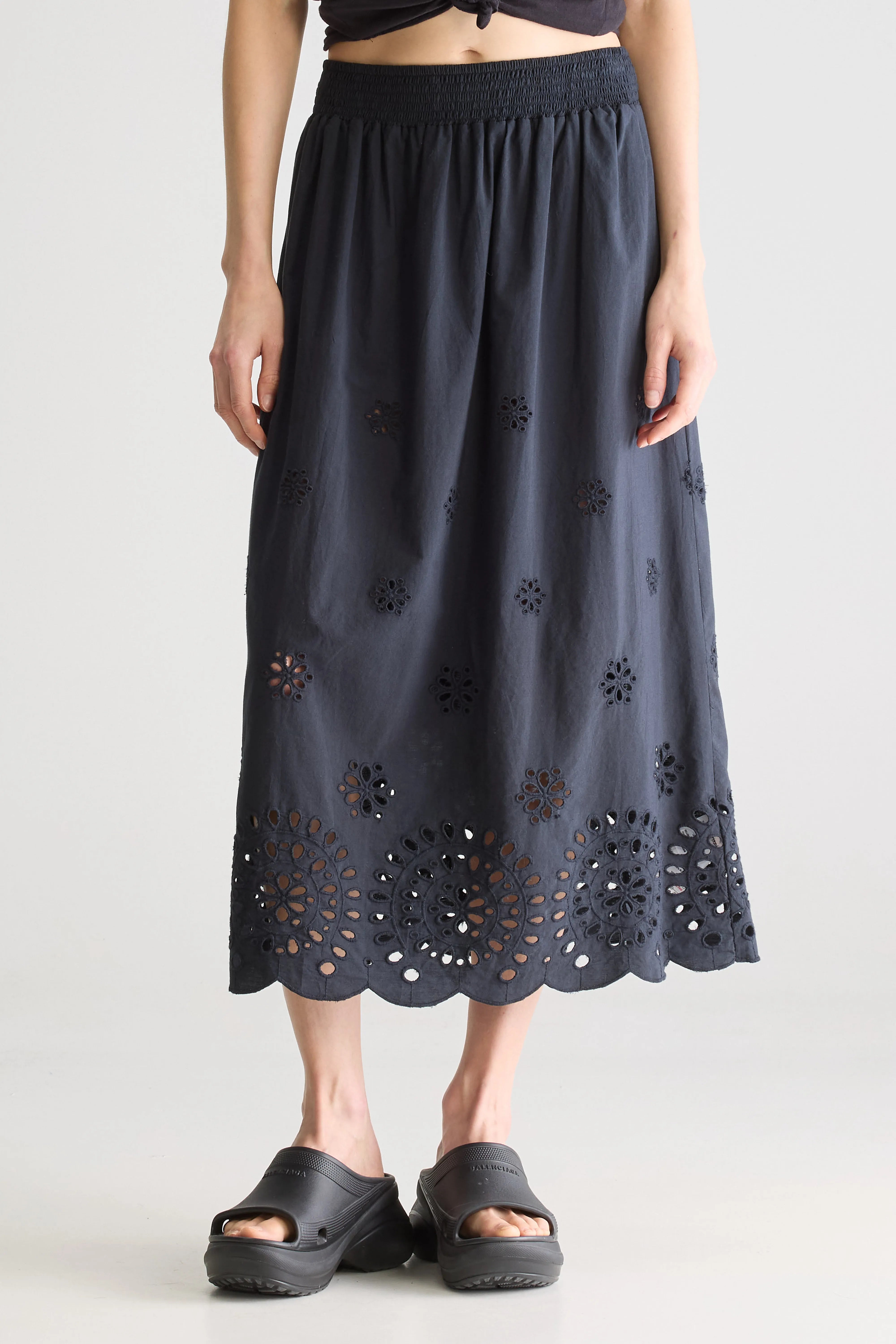 Dorine Midi Skirt - Black beauty For Women | Bellerose