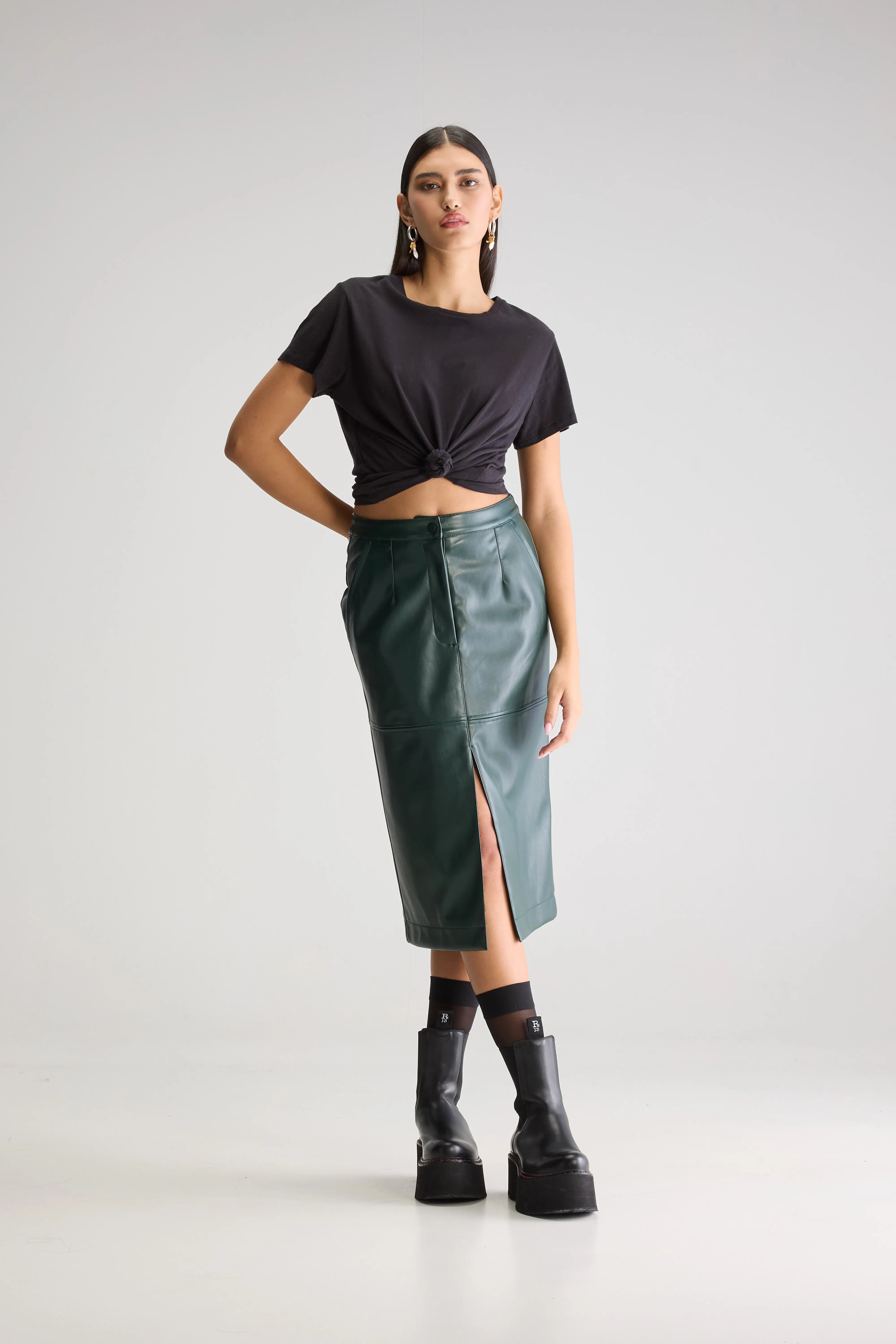 Judie pencil skirt (251 / W / HUNTER)