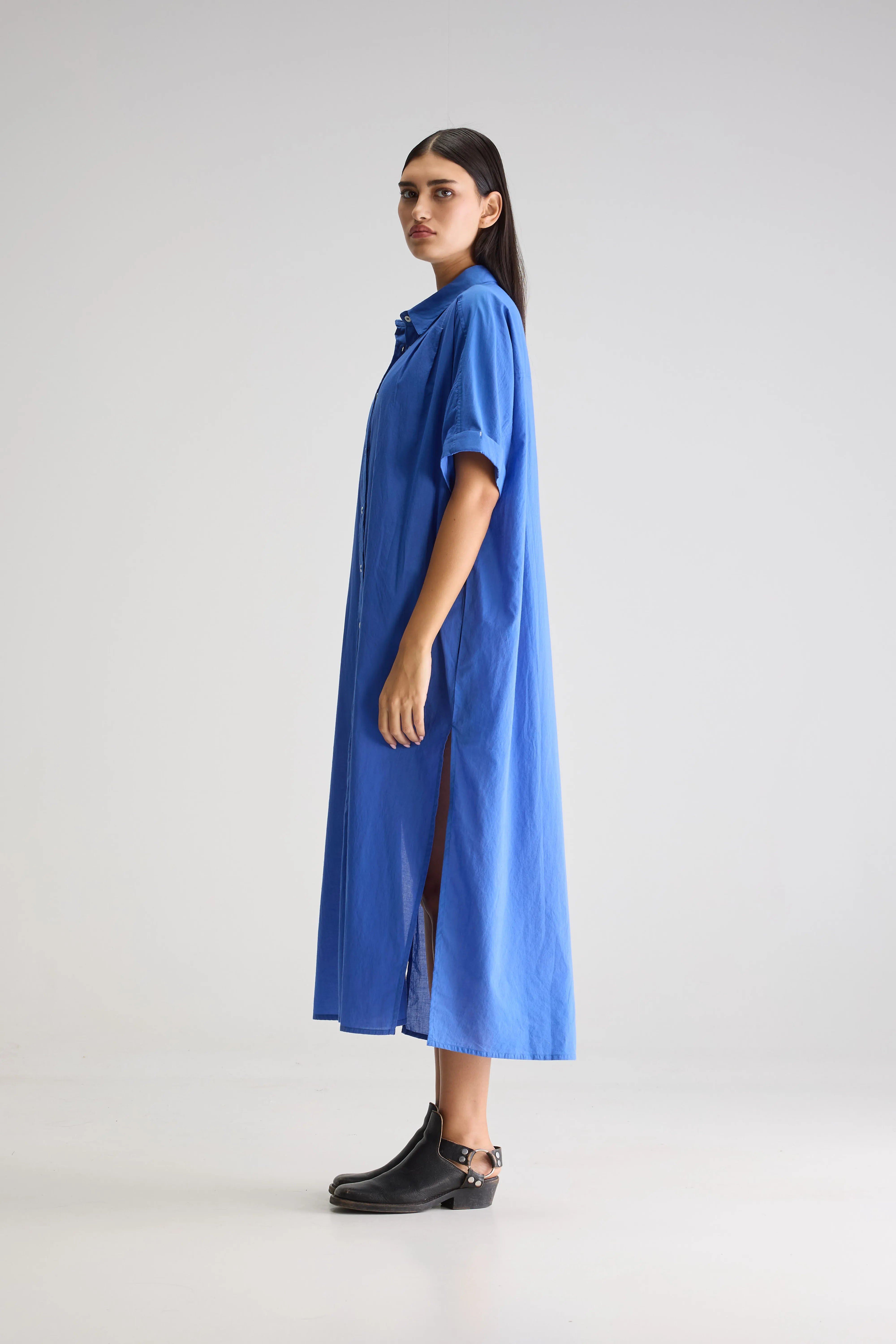 Keren Long Shirt Dress - Iris bloom For Women | Bellerose