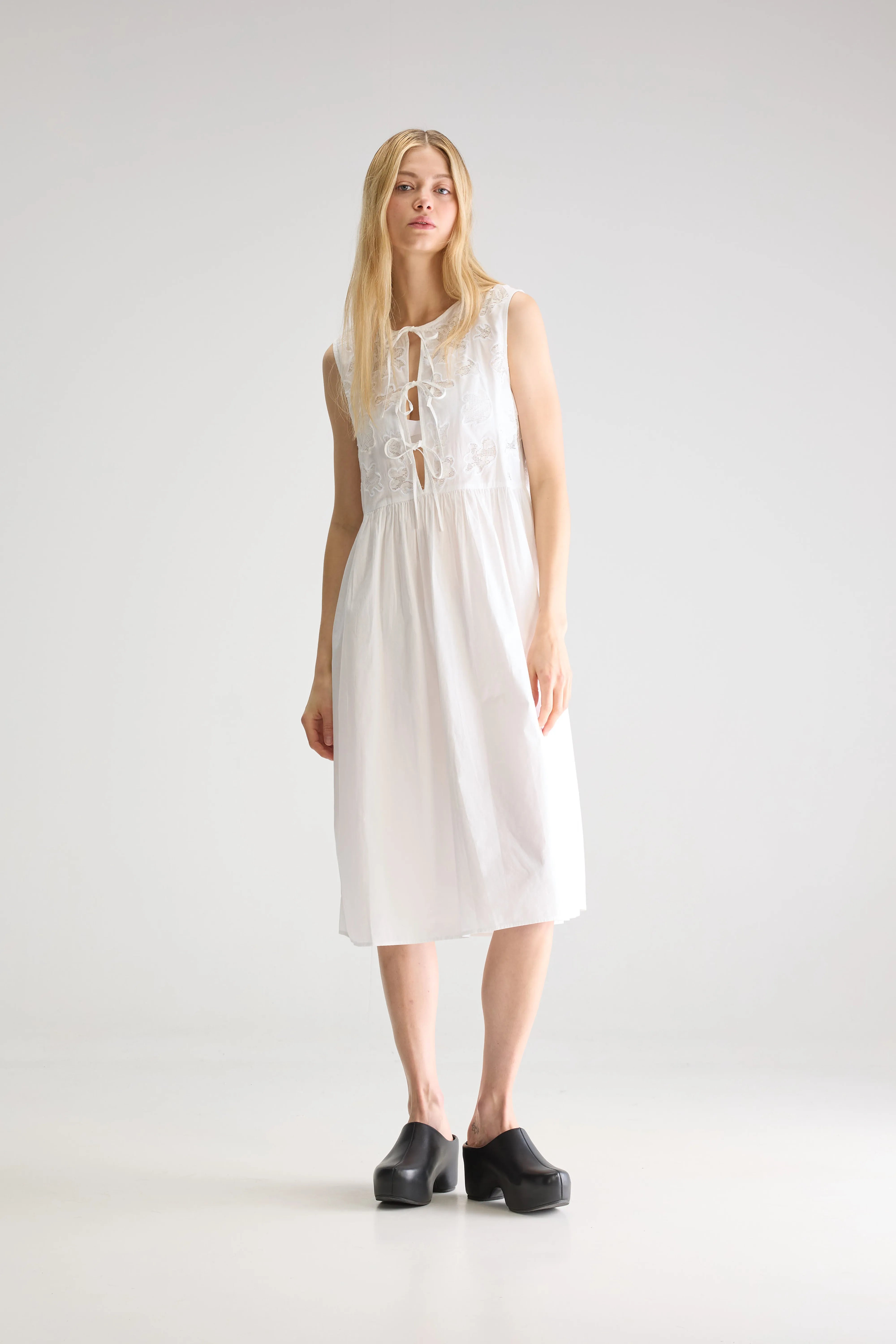 Dora Midi Dress - White For Women | Bellerose