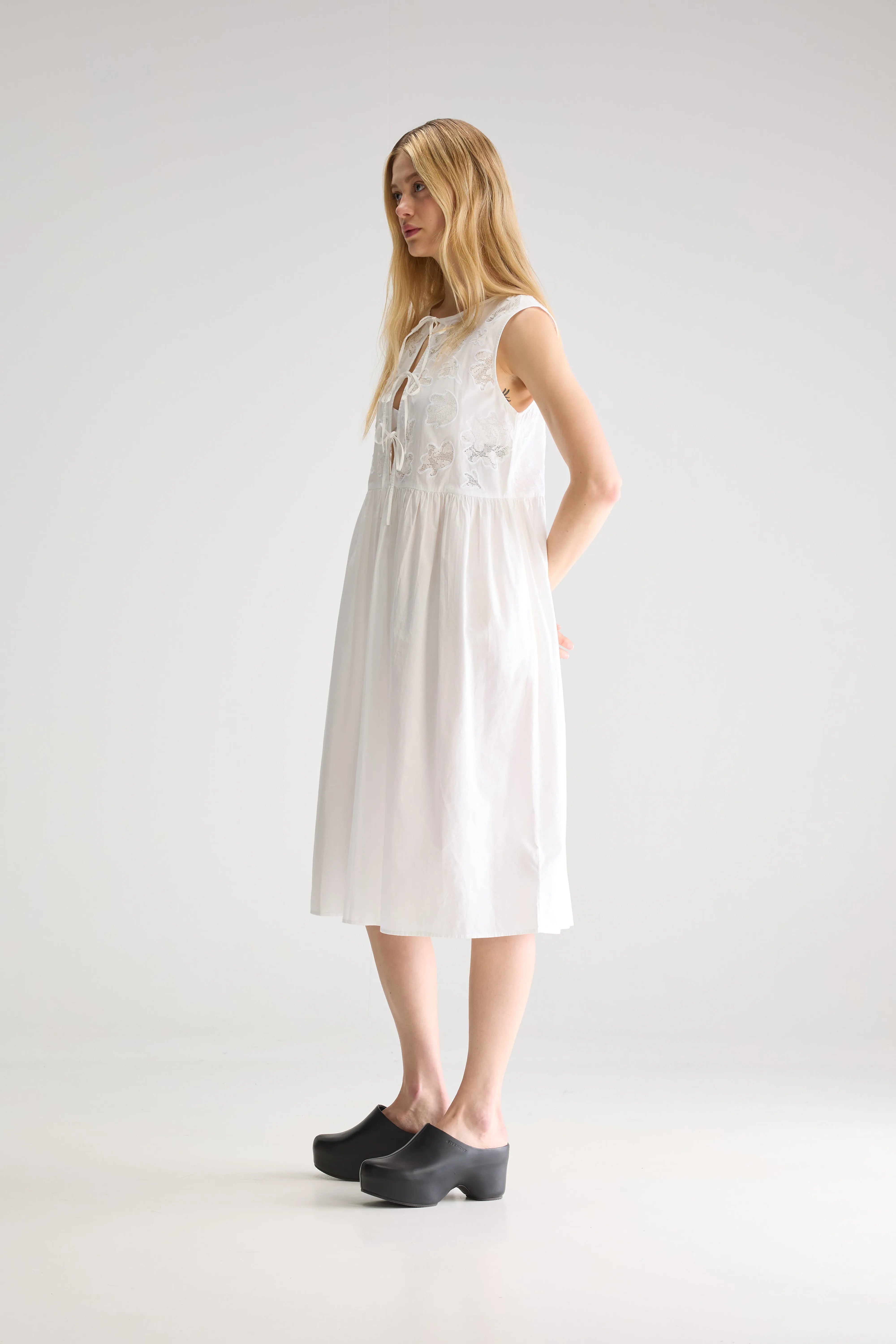 Dora Midi Dress - White For Women | Bellerose