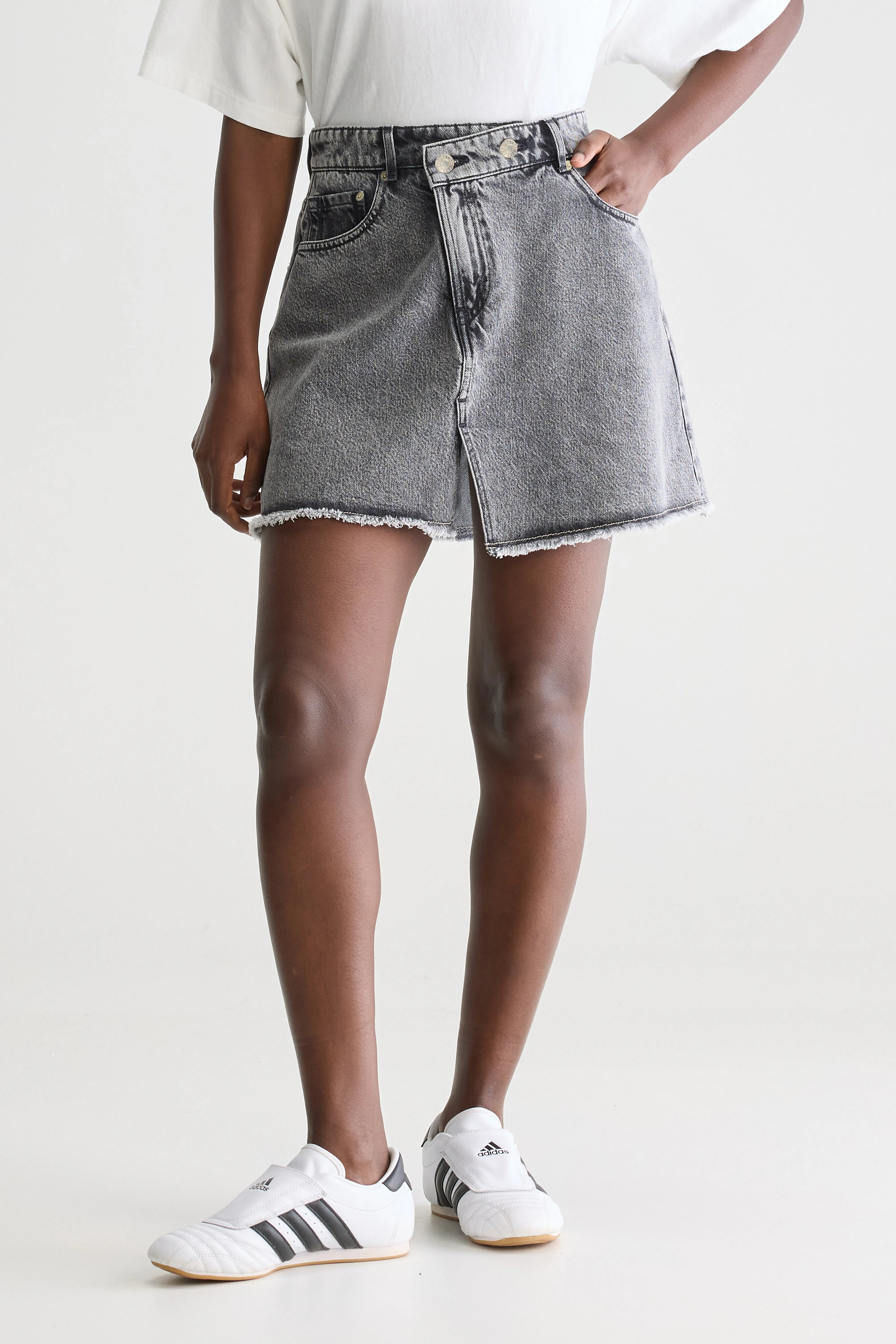 Mini-jupe En Denim Gwen - Used black Pour Femme | Bellerose