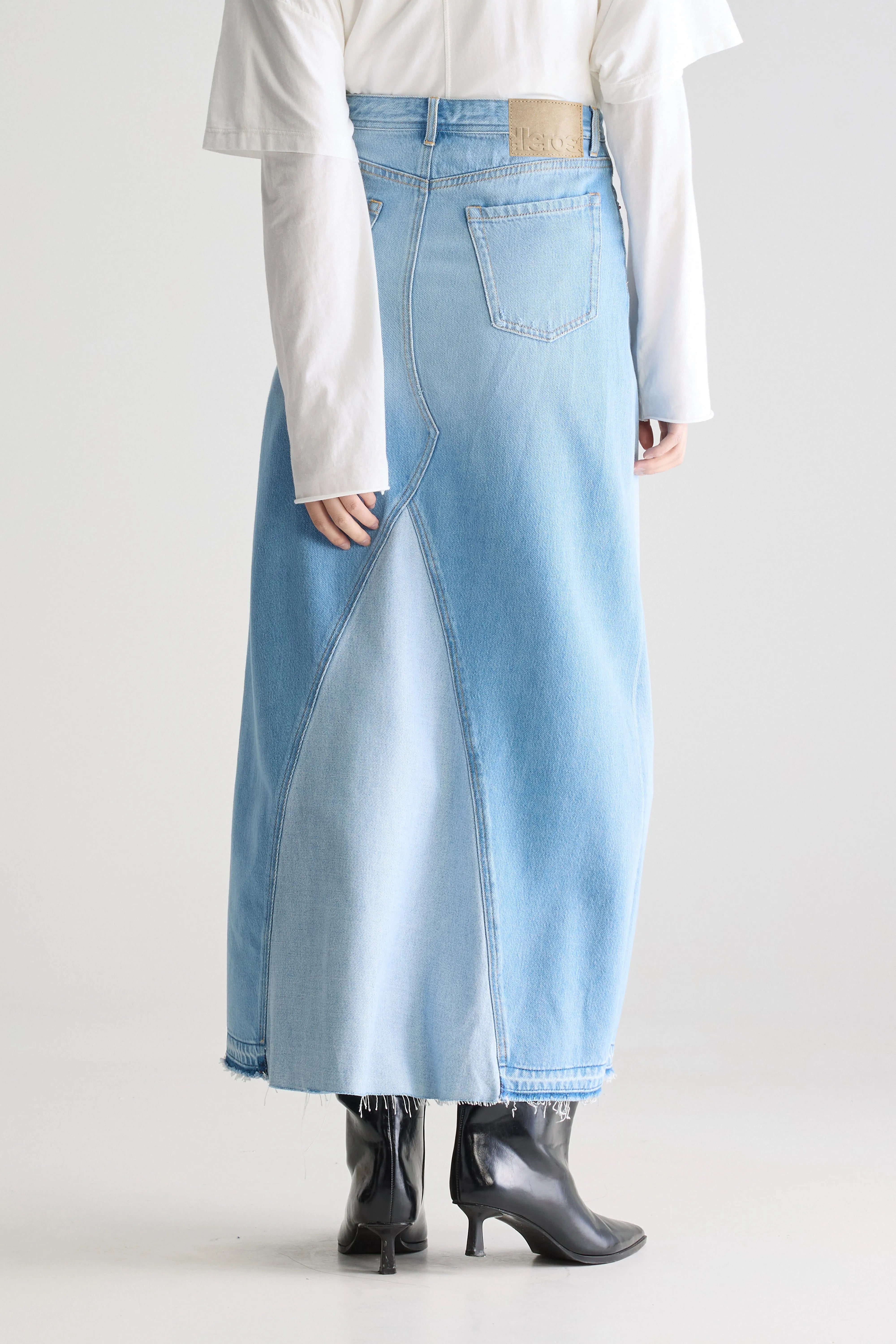 Pria Long Denim Skirt - Vintage lt blue For Women | Bellerose