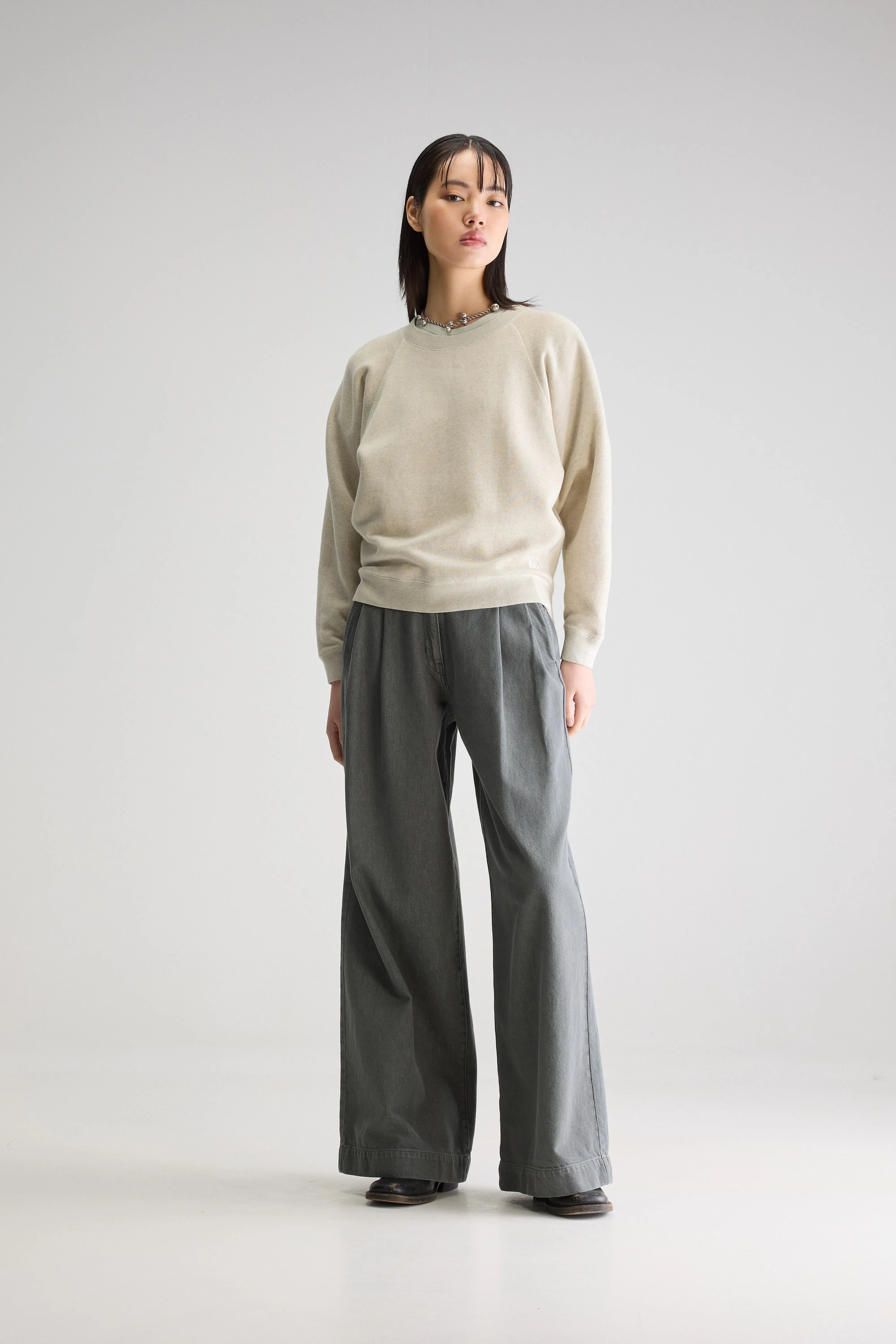 Fella Relaxed Sweatshirt - Chalk For Women | Bellerose