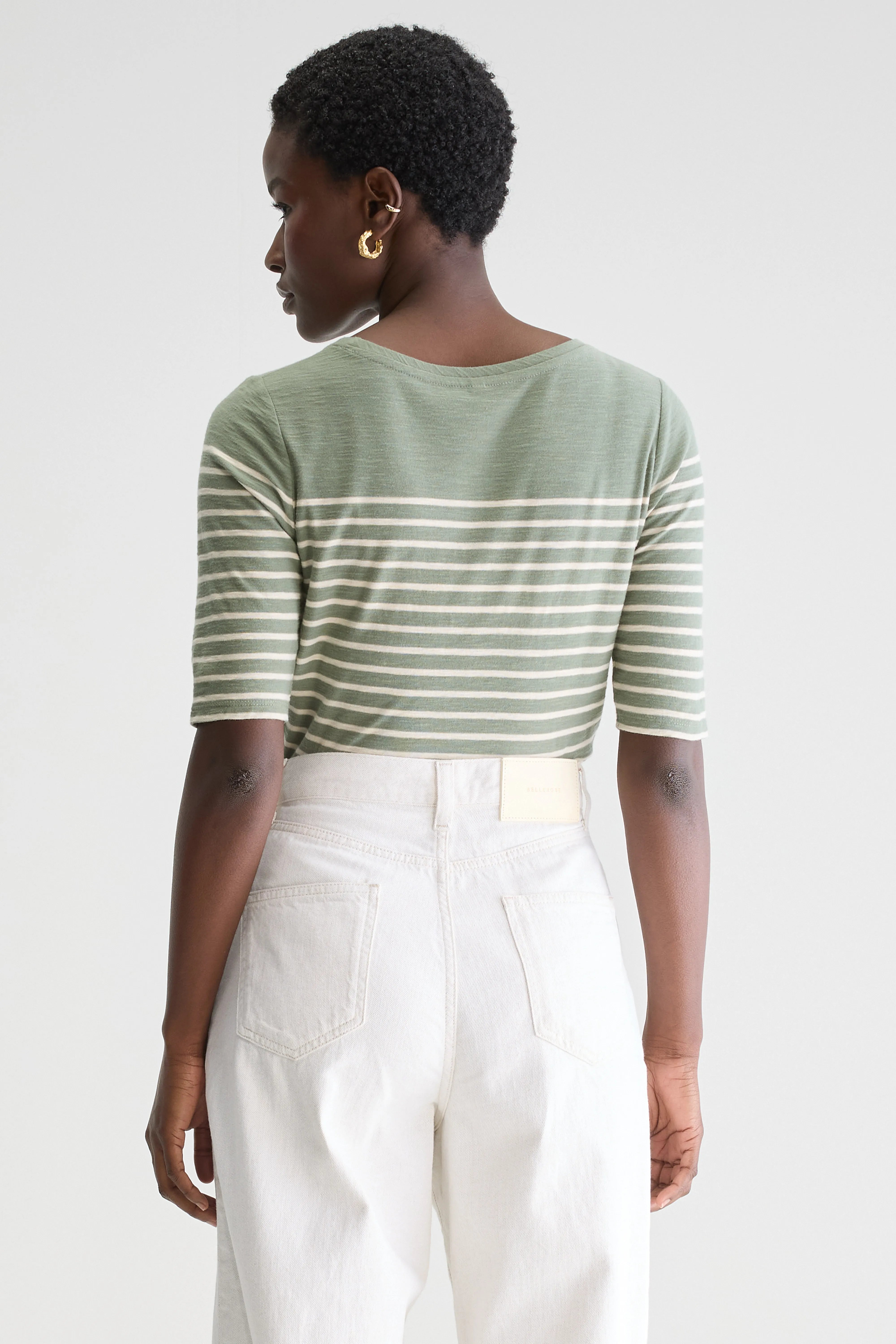 Mias Slim T-shirt - Desert sage / Shell For Women | Bellerose