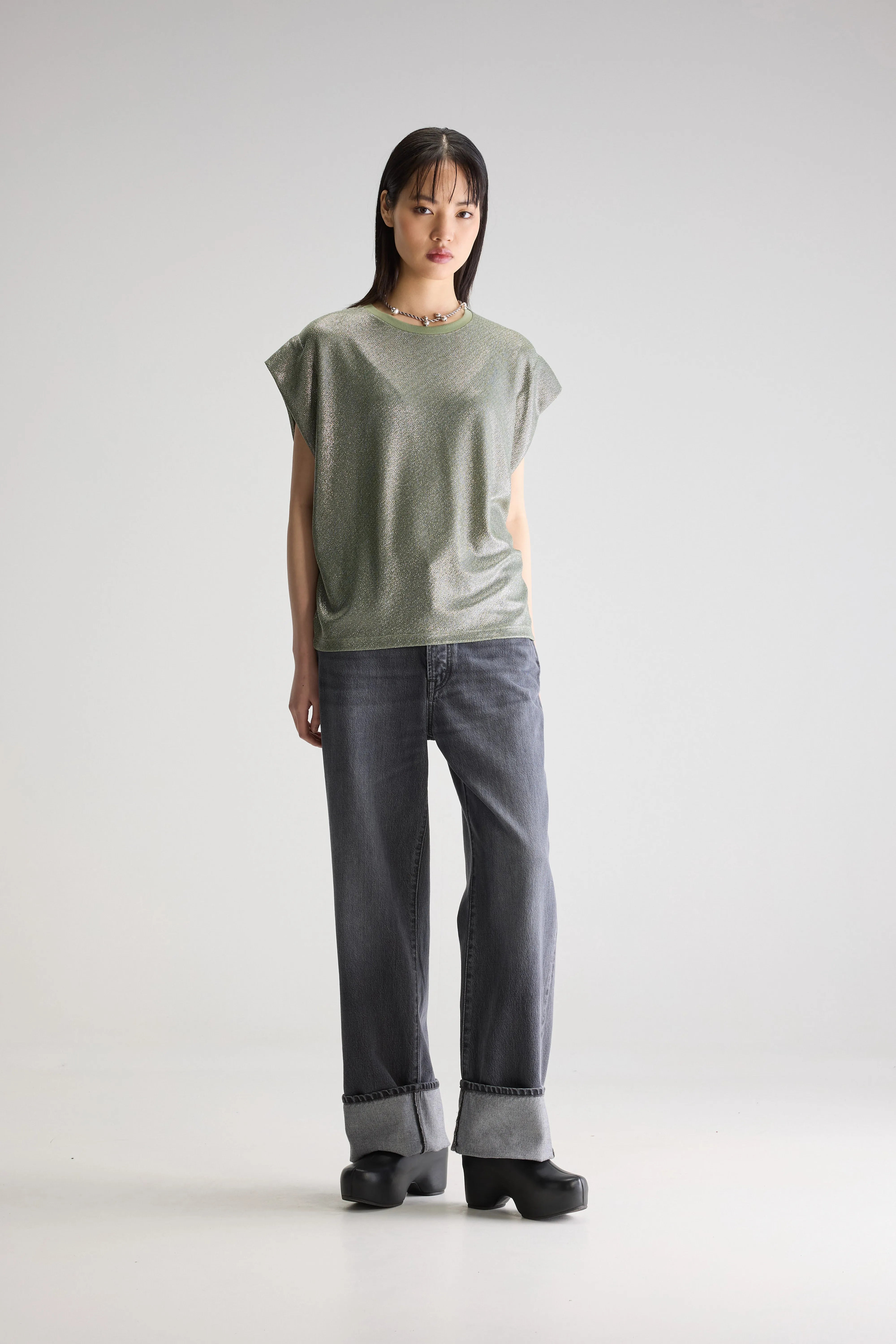 Vice ronde hals t-shirt (251 / W / SAUGE)