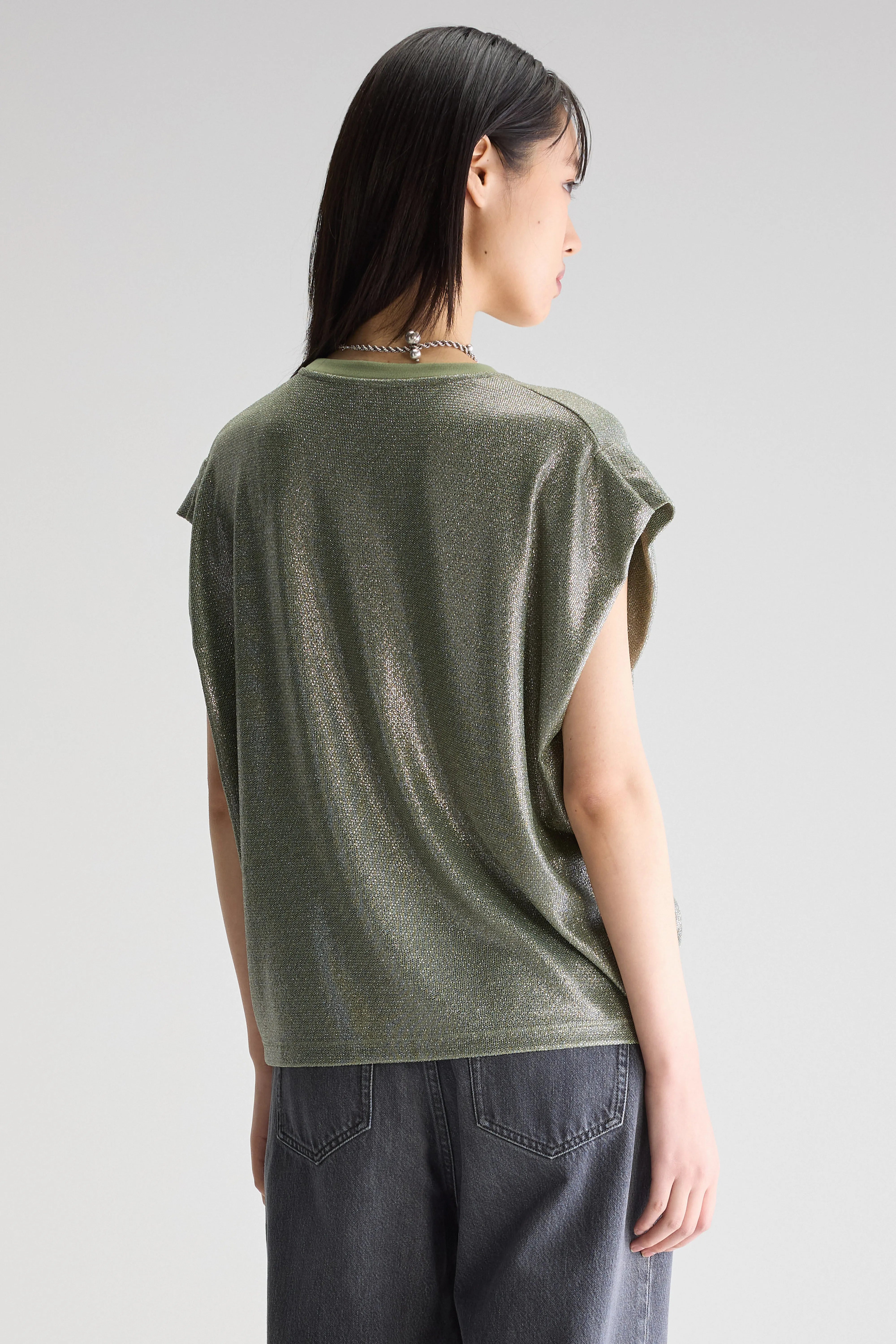 T-shirt Col Rond Vice - Sauge Pour Femme | Bellerose