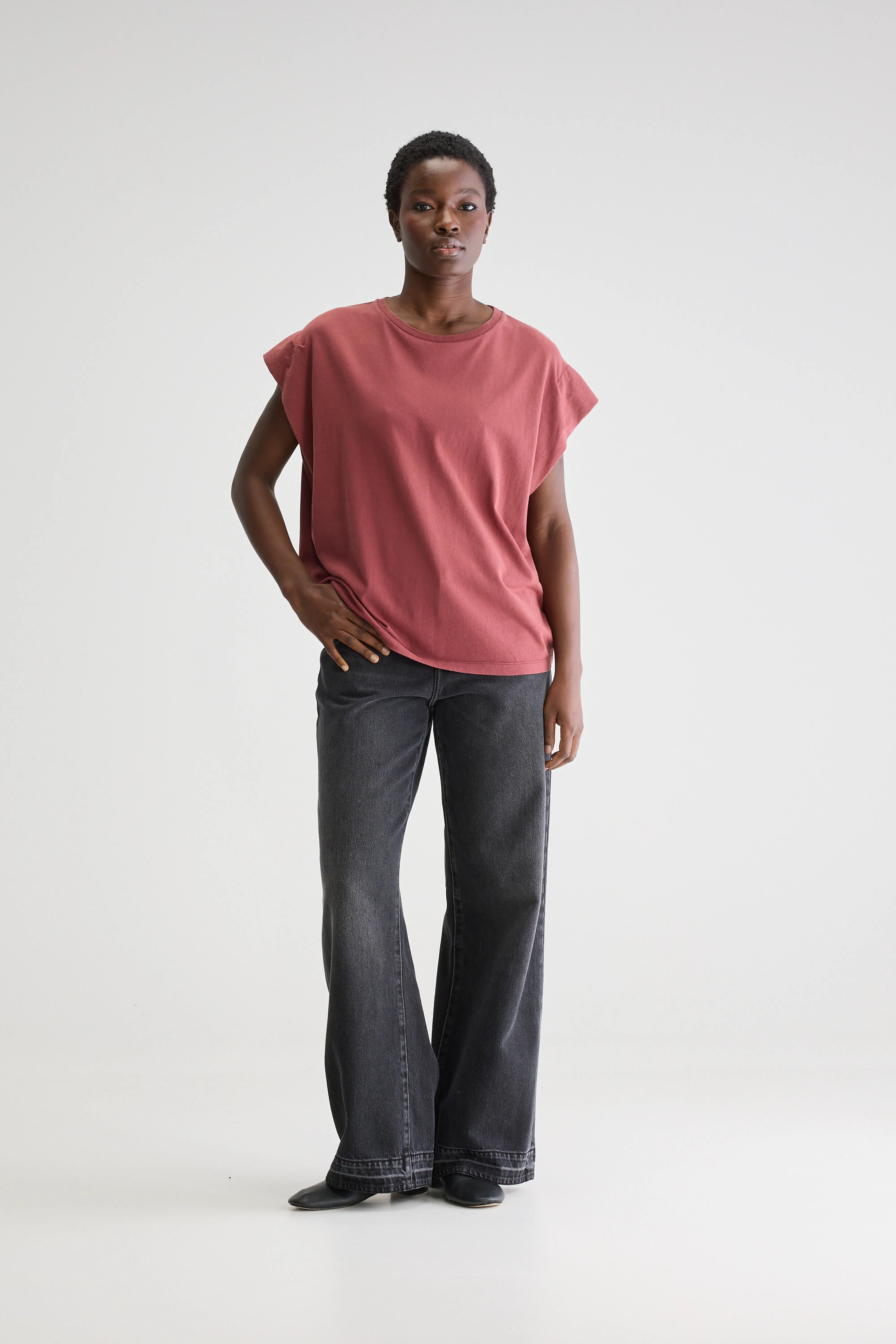 Vice Ronde Hals T-shirt - Bordeaux Voor Dames | Bellerose