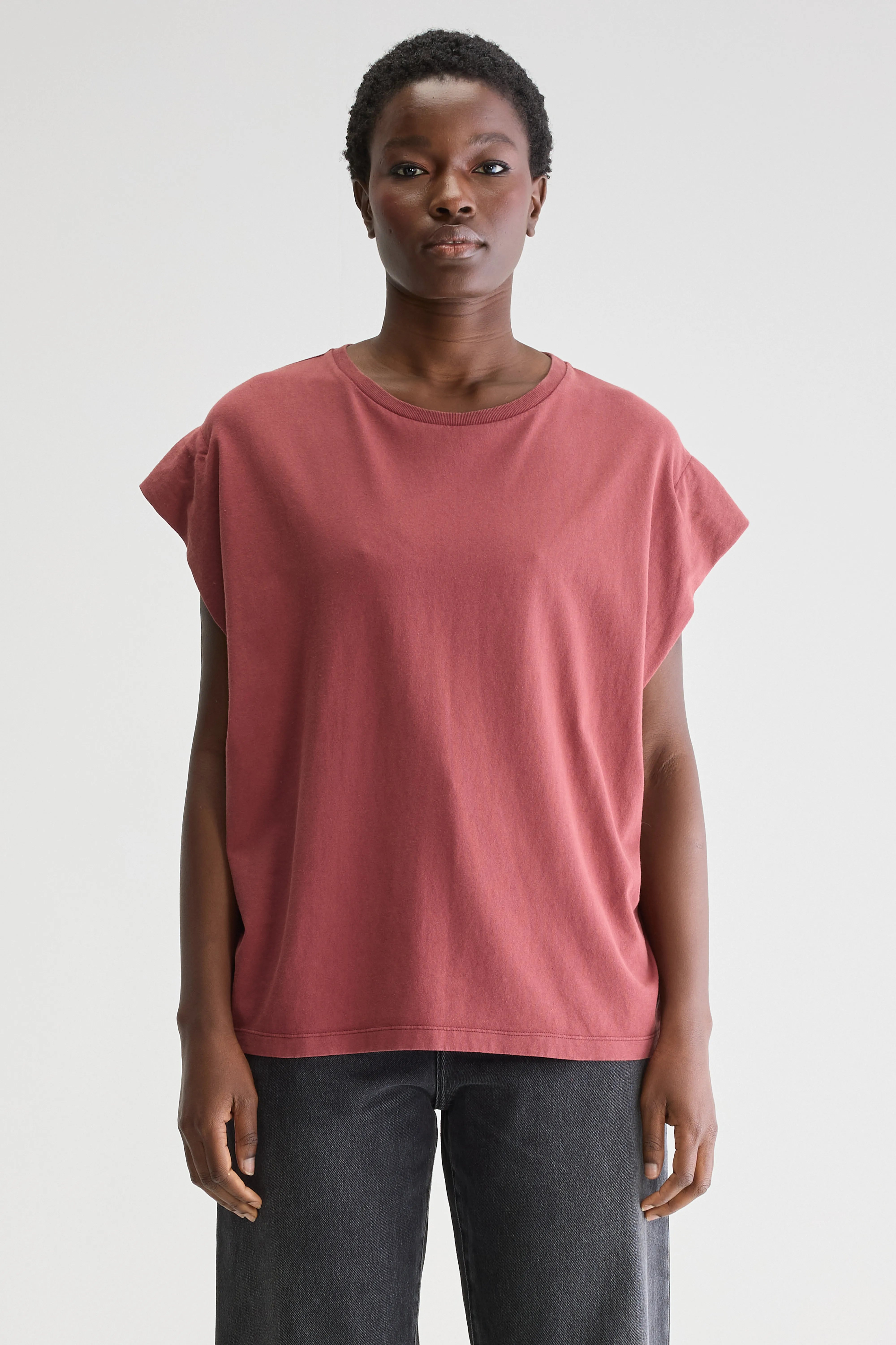 Vice Ronde Hals T-shirt - Bordeaux Voor Dames | Bellerose