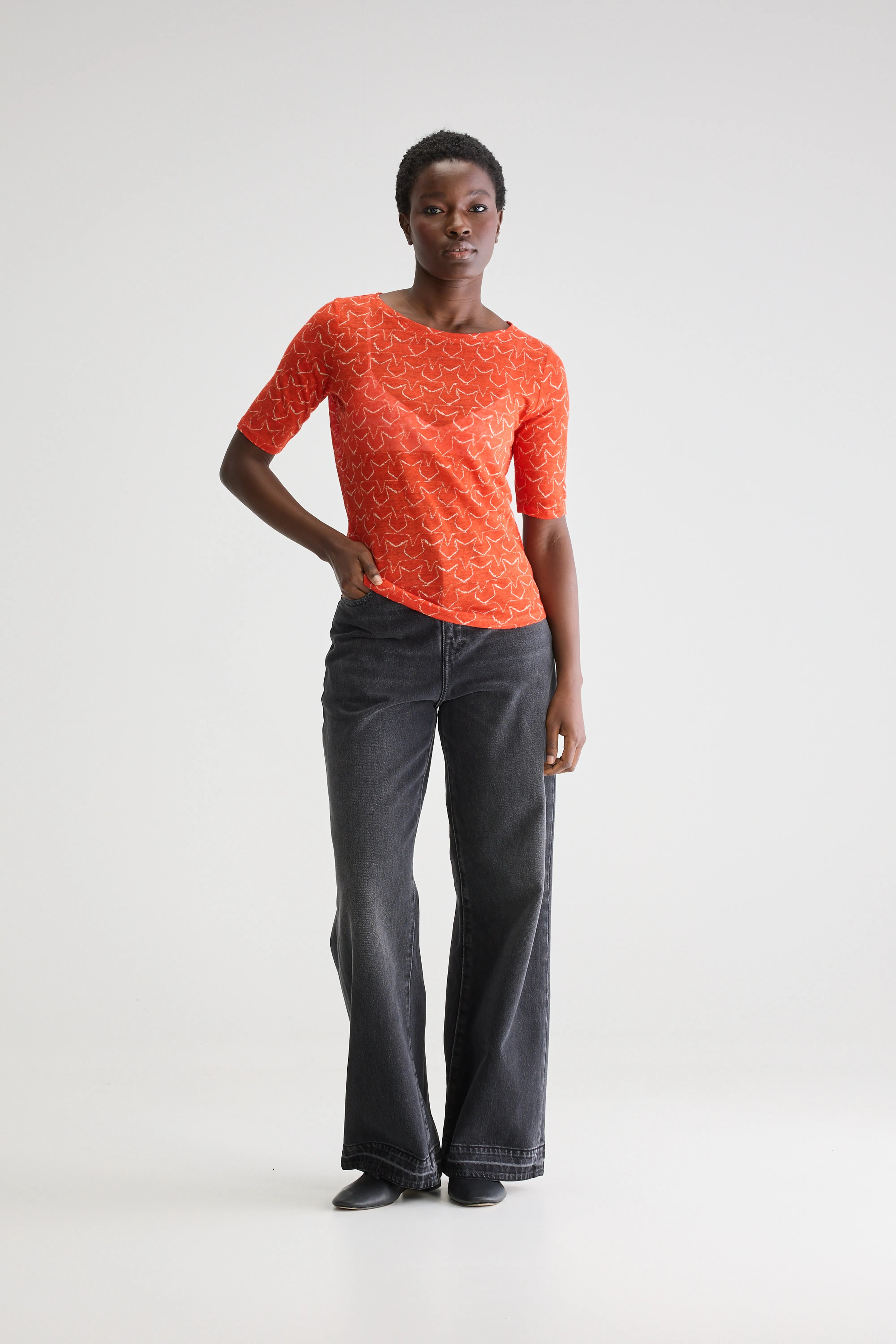 Seas Slim Fit T-shirt - Amore / Antique white Voor Dames | Bellerose