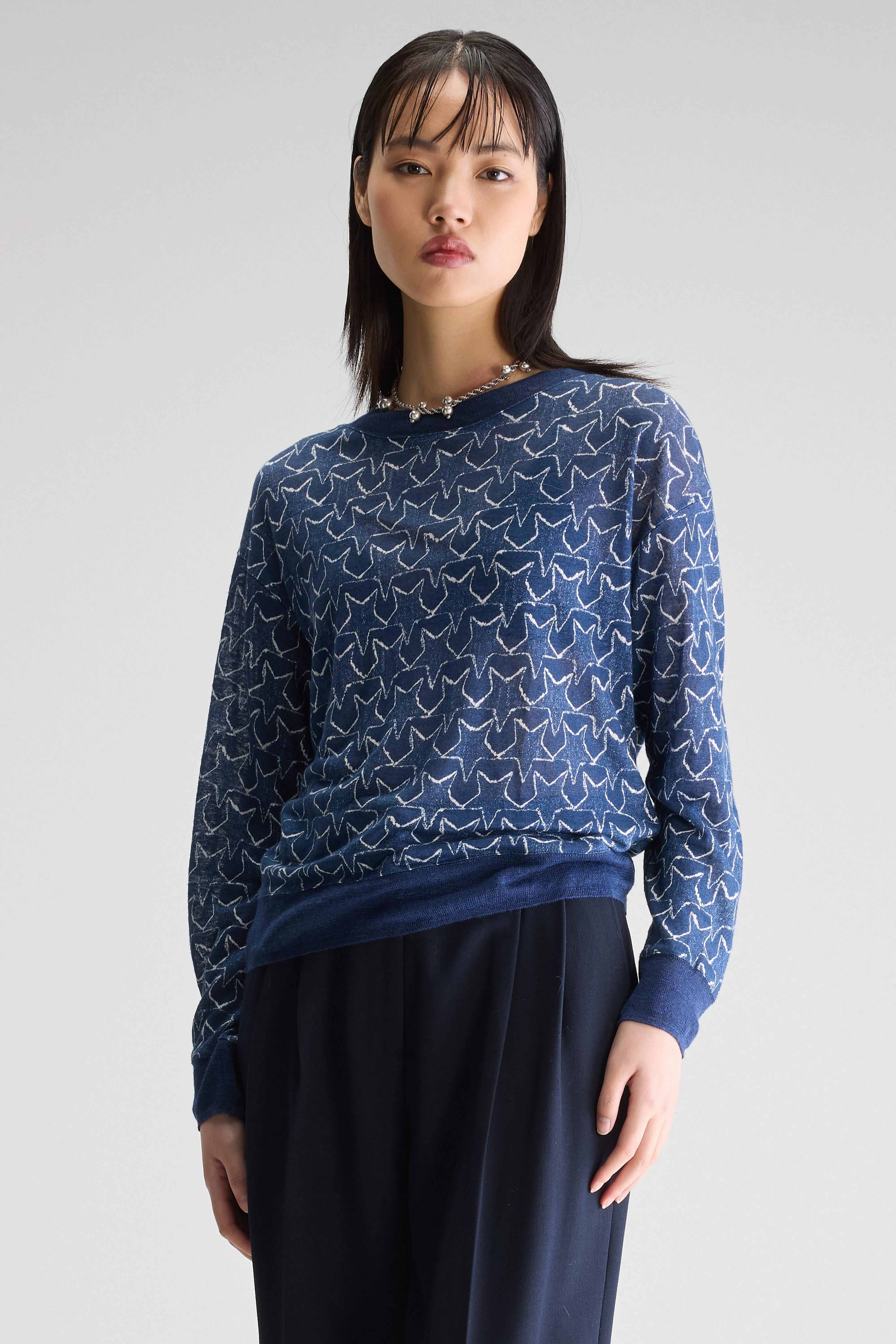 T-shirt Décontracté Senia - Antique white / Blue jeans Pour Femme | Bellerose
