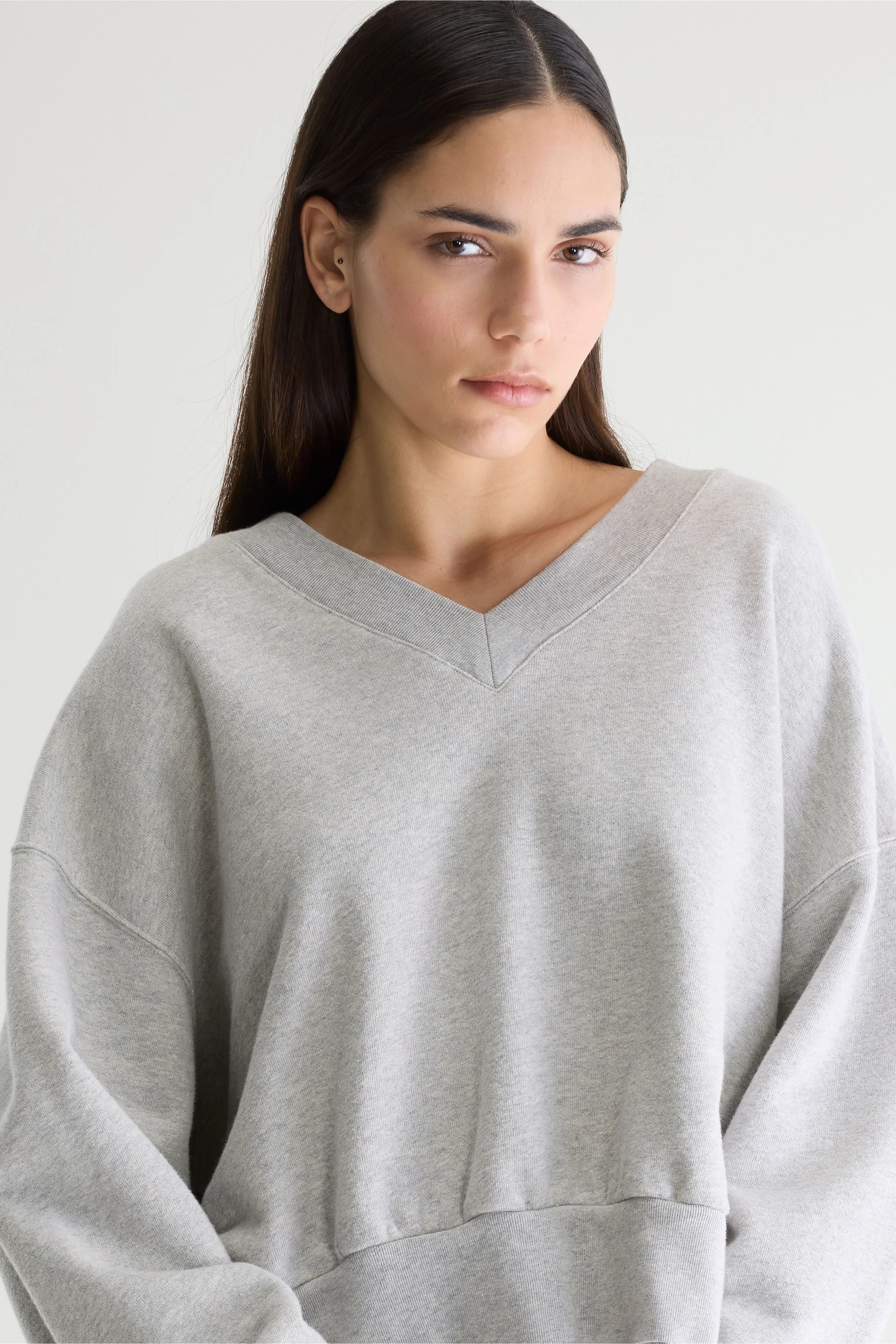 Varola V-neck Sweatshirt - H. grey For Women | Bellerose