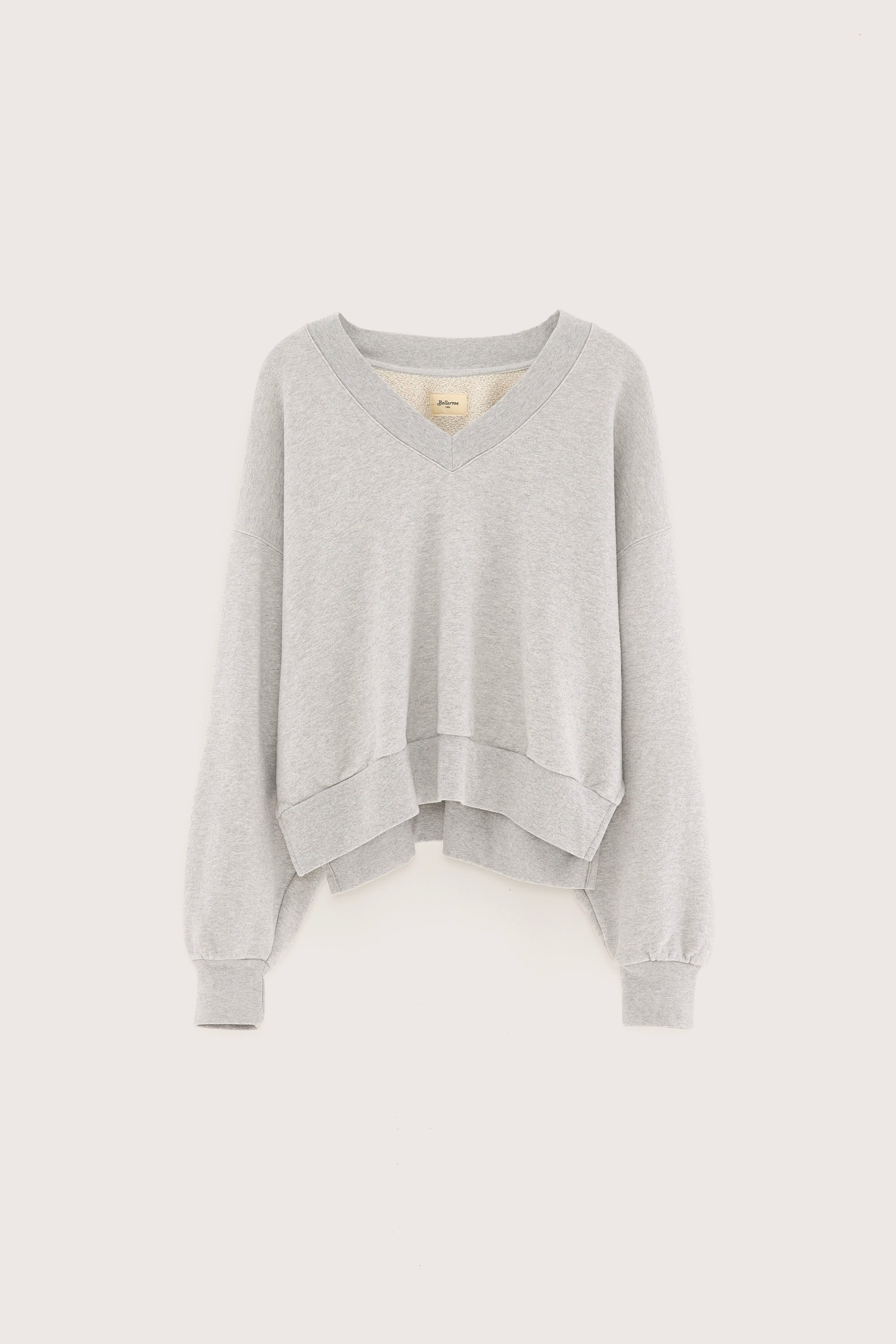 Sweatshirt col V Varola (252 / W / H. GREY)