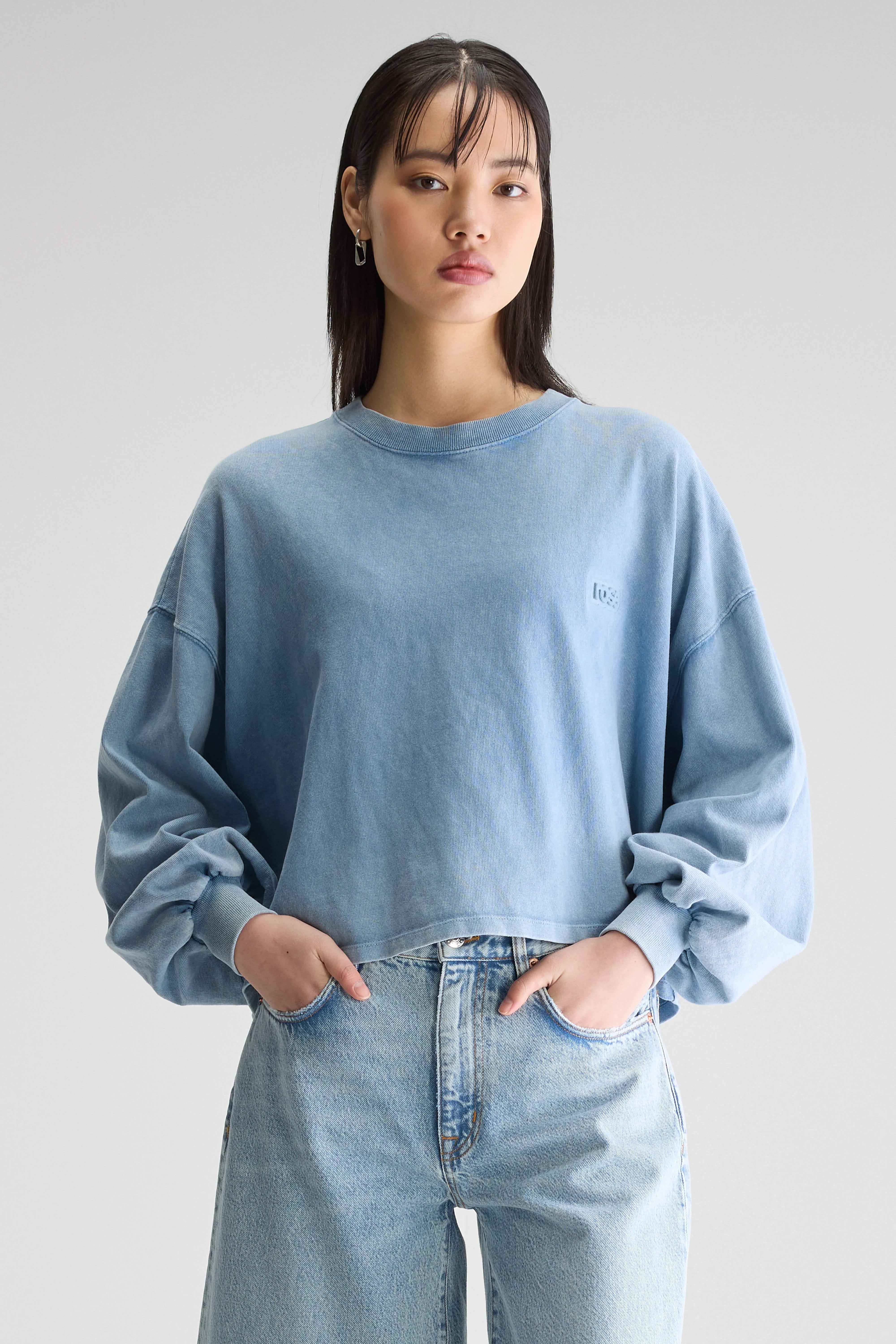 T-shirt À Manches Longues Franco - Denim Pour Femme | Bellerose