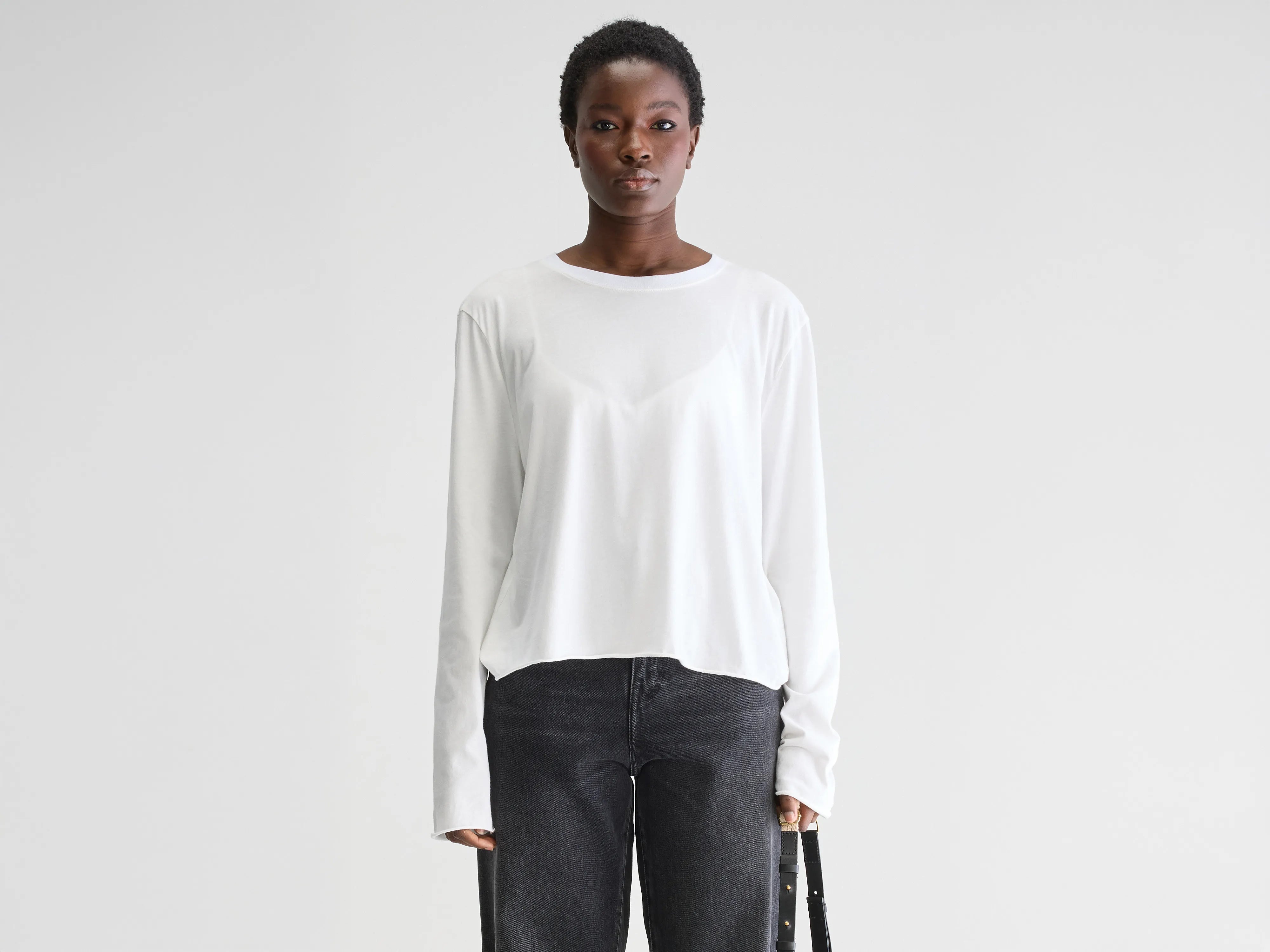 Fercy T-shirt Met Lange Mouwen - White Voor Dames | Bellerose