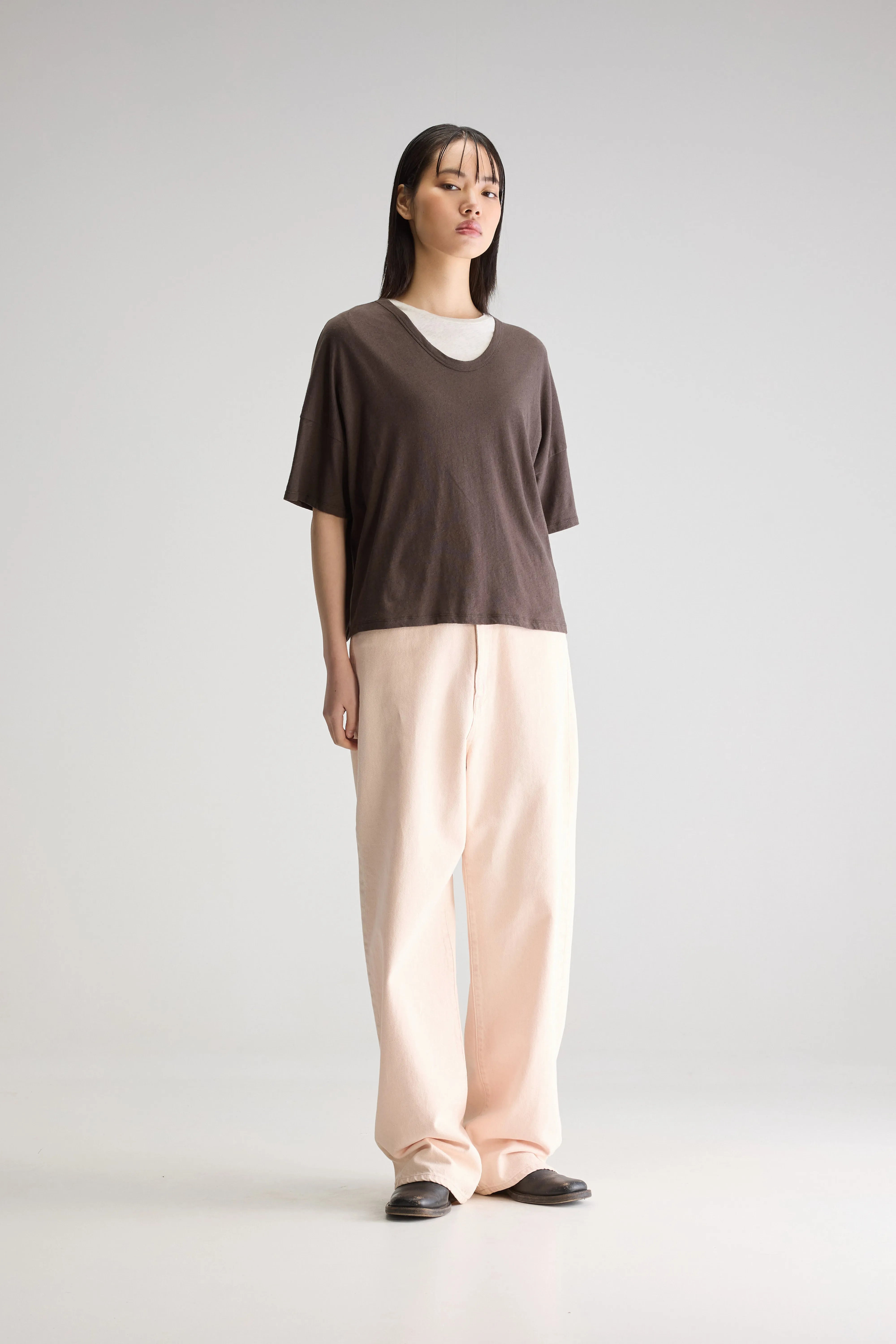 Vurdes T-shirt Met Korte Mouwen - Dark roast Voor Dames | Bellerose