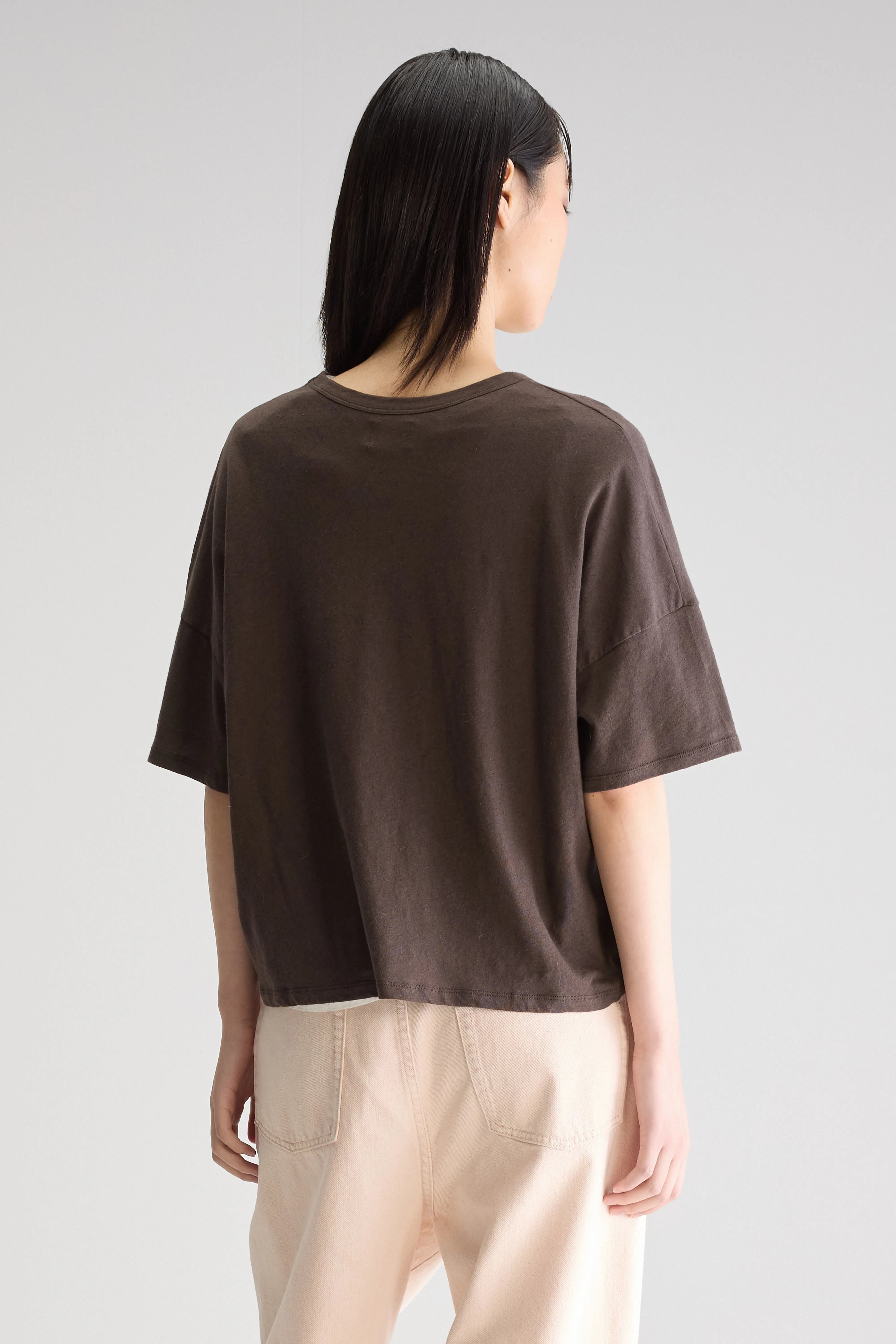 T-shirt À Manches Courtes Vurdes - Dark roast Pour Femme | Bellerose