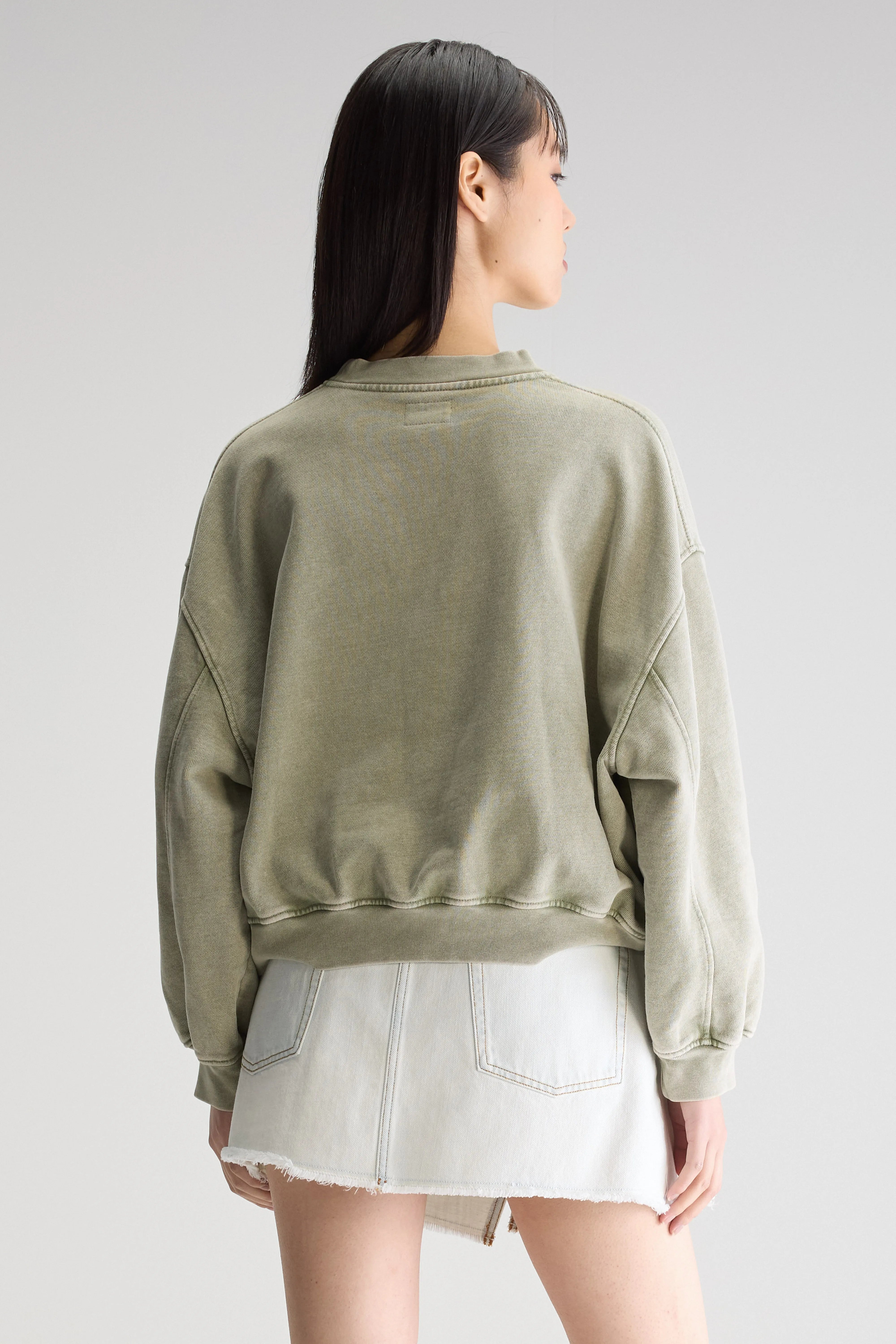 Fancy Cropped Ronde Hals Sweatshirt - Jeep Voor Dames | Bellerose