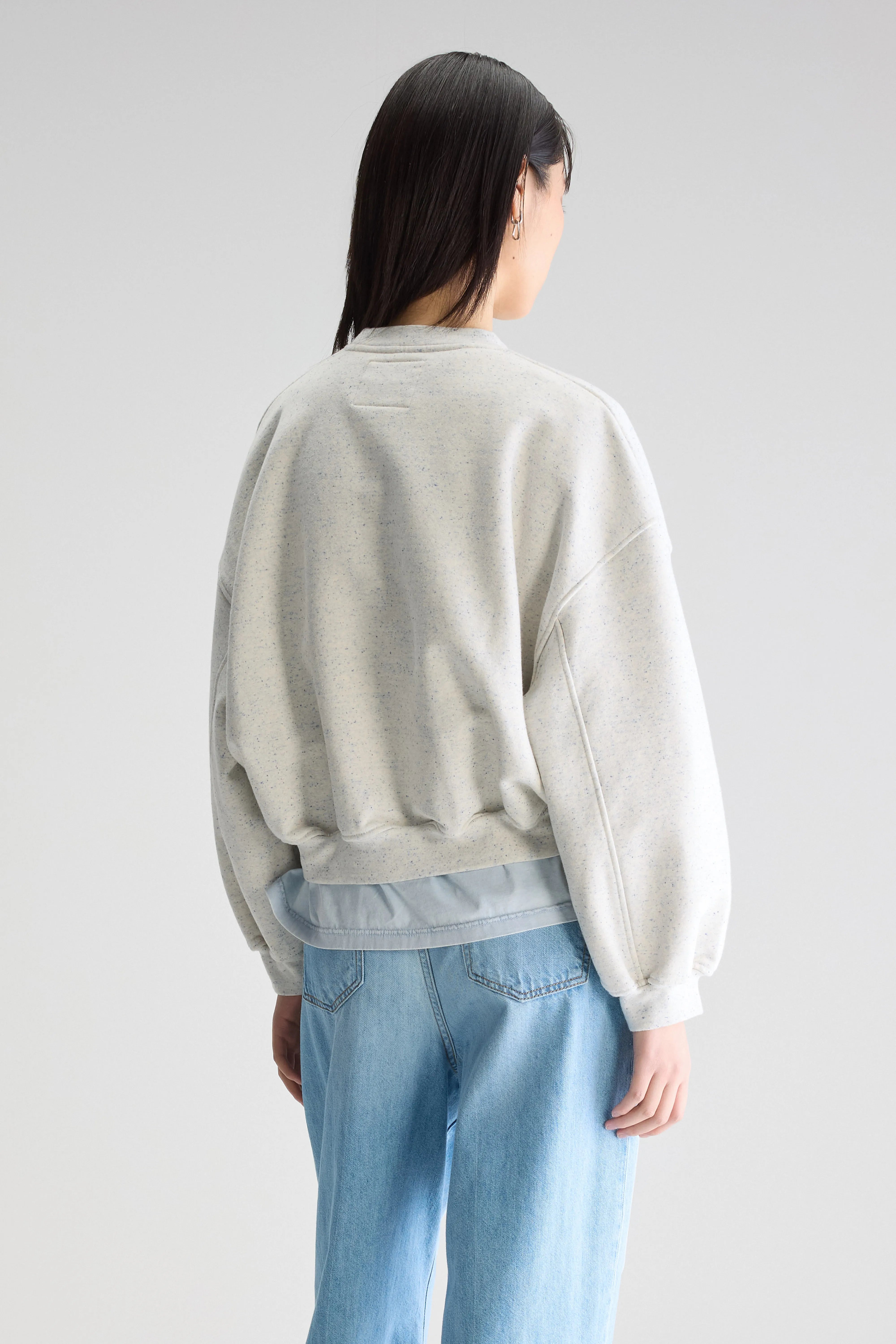 Fancy Cropped Crewneck Sweatshirt - Chalk For Women | Bellerose