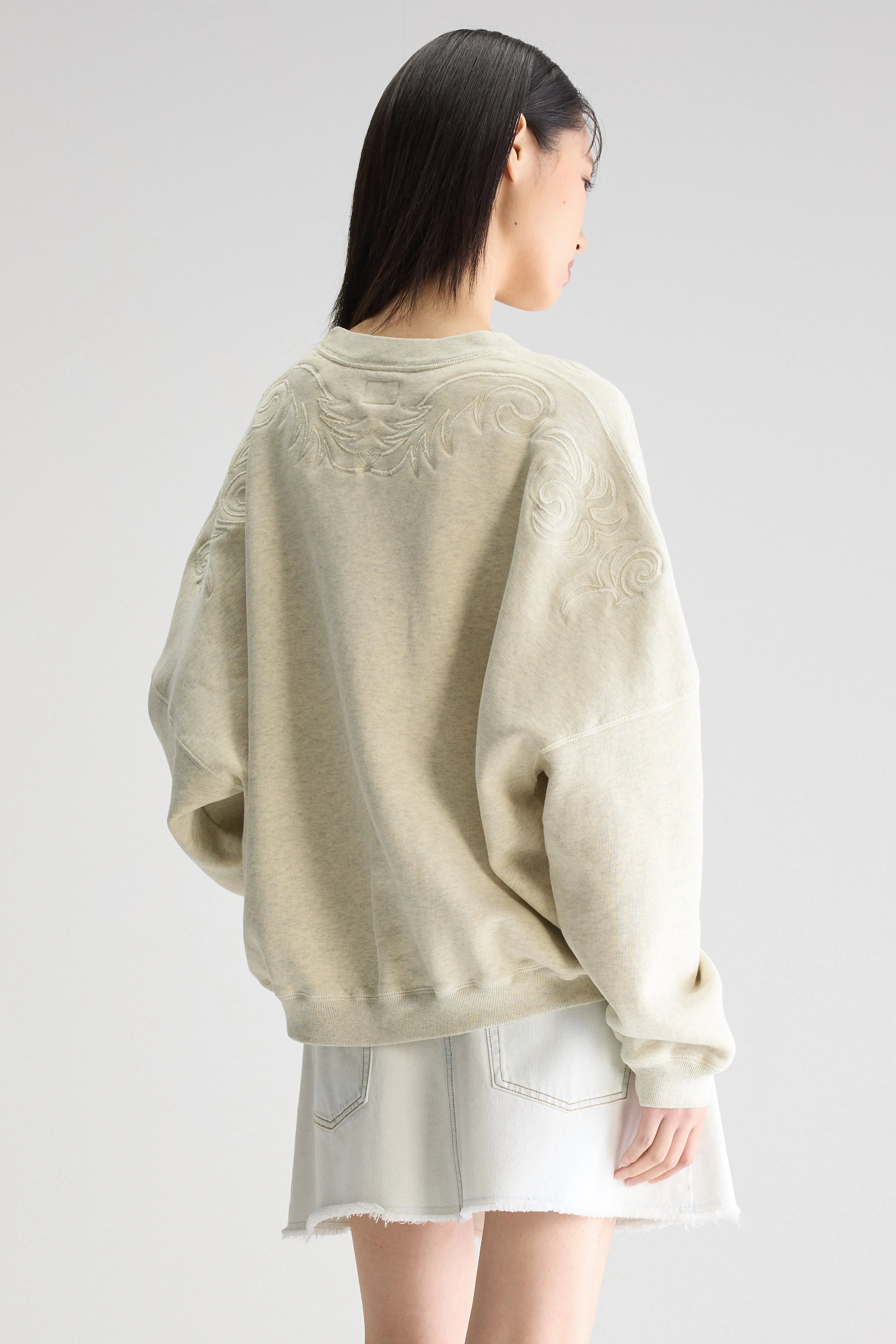 Flipo Crewneck Sweatshirt - Chalk For Women | Bellerose