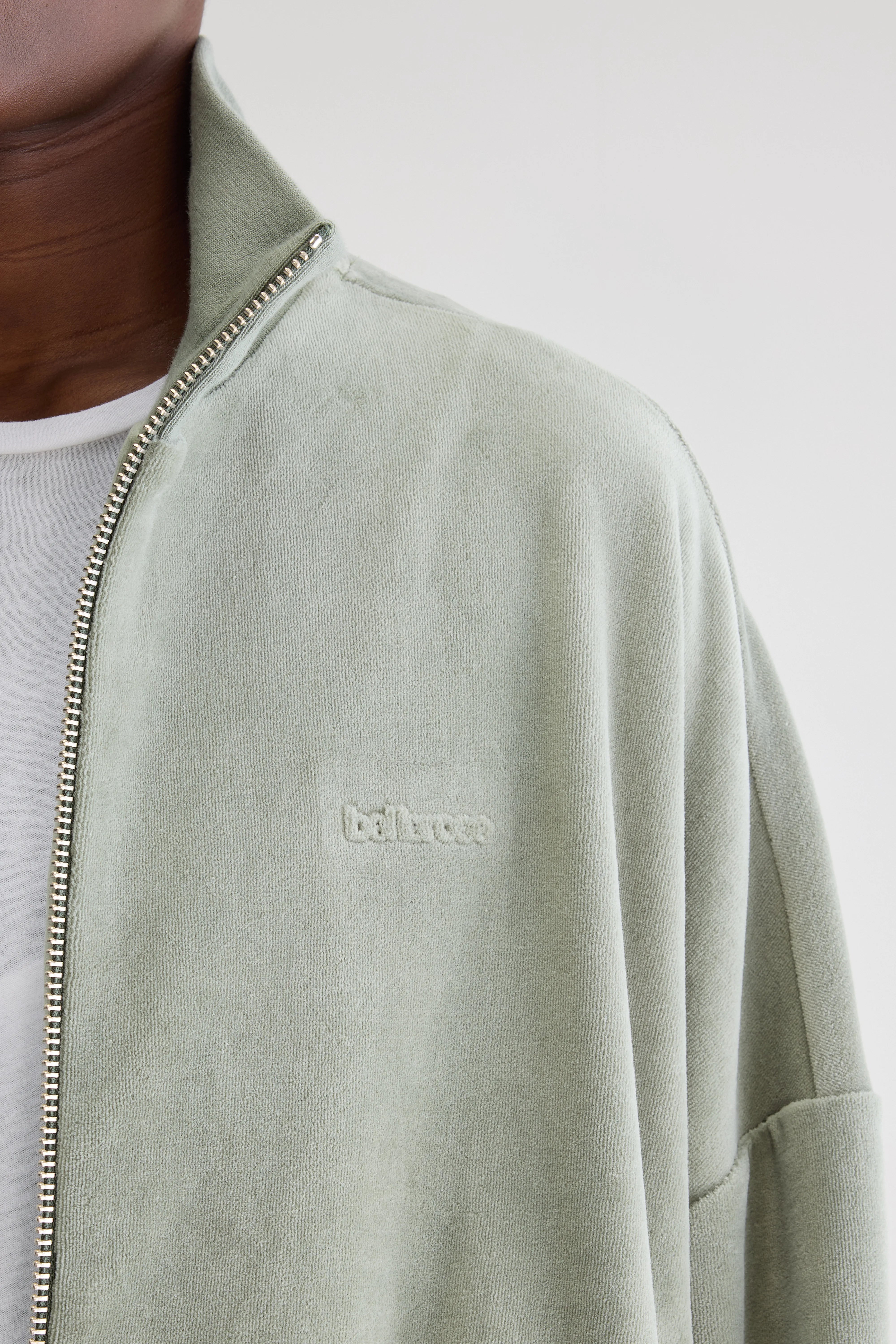 Tallis zip-up sweatshirt (251 / W / EUCALYPTUS)