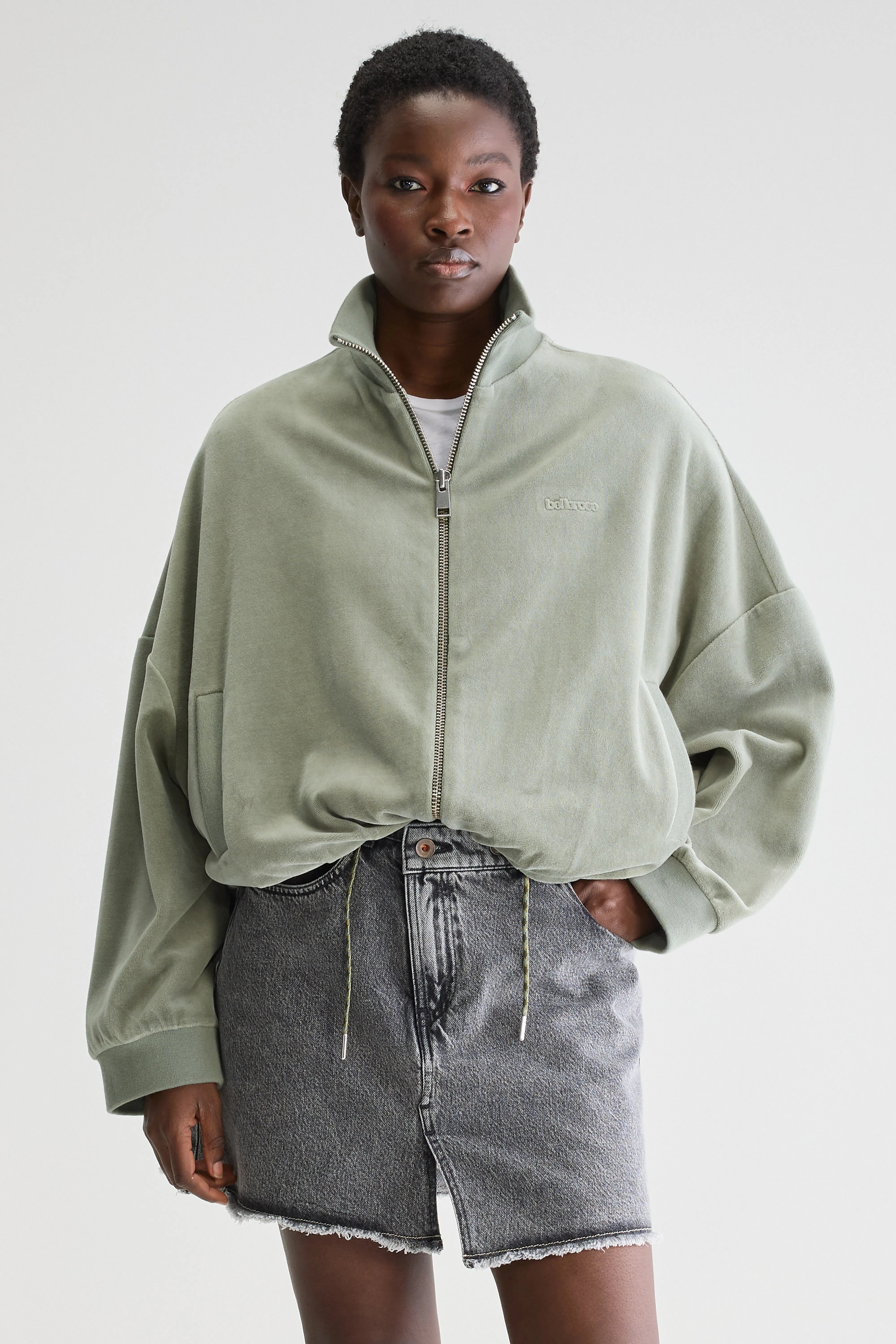 Tallis Zip-up Sweatshirt - Eucalyptus For Women | Bellerose