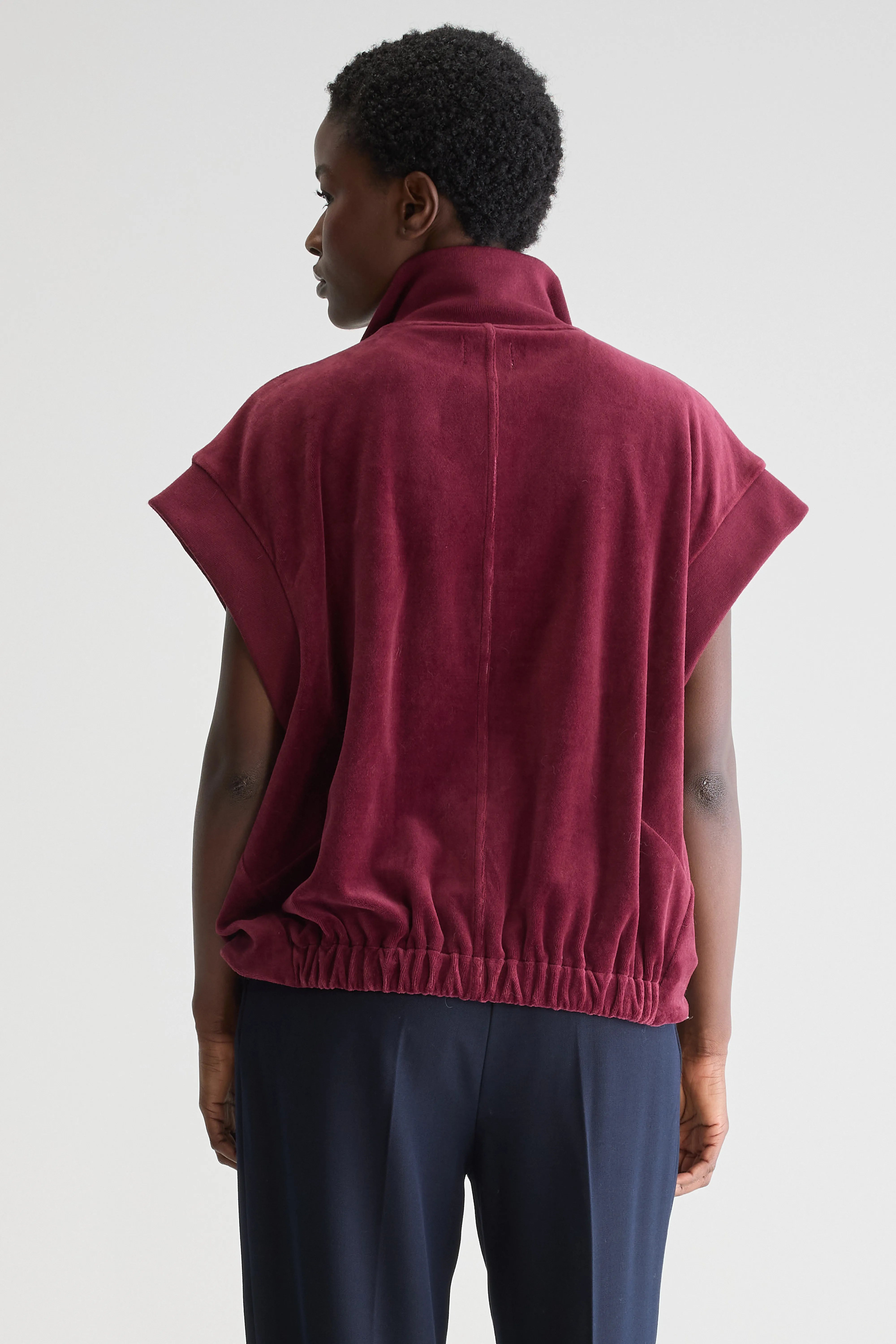 Tallos Sleeveless Sweatshirt - Bordeaux For Women | Bellerose