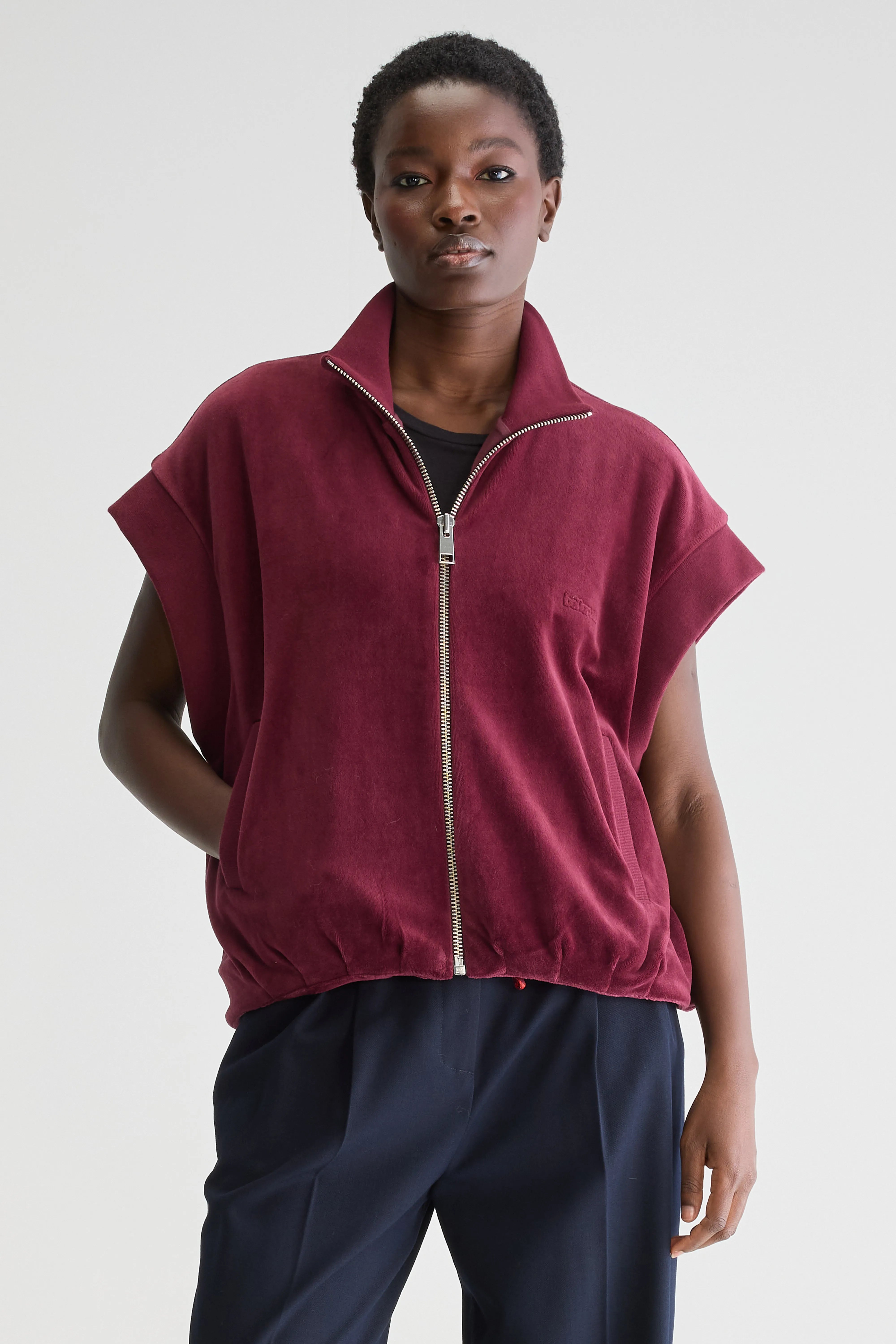 Tallos Sleeveless Sweatshirt - Bordeaux For Women | Bellerose