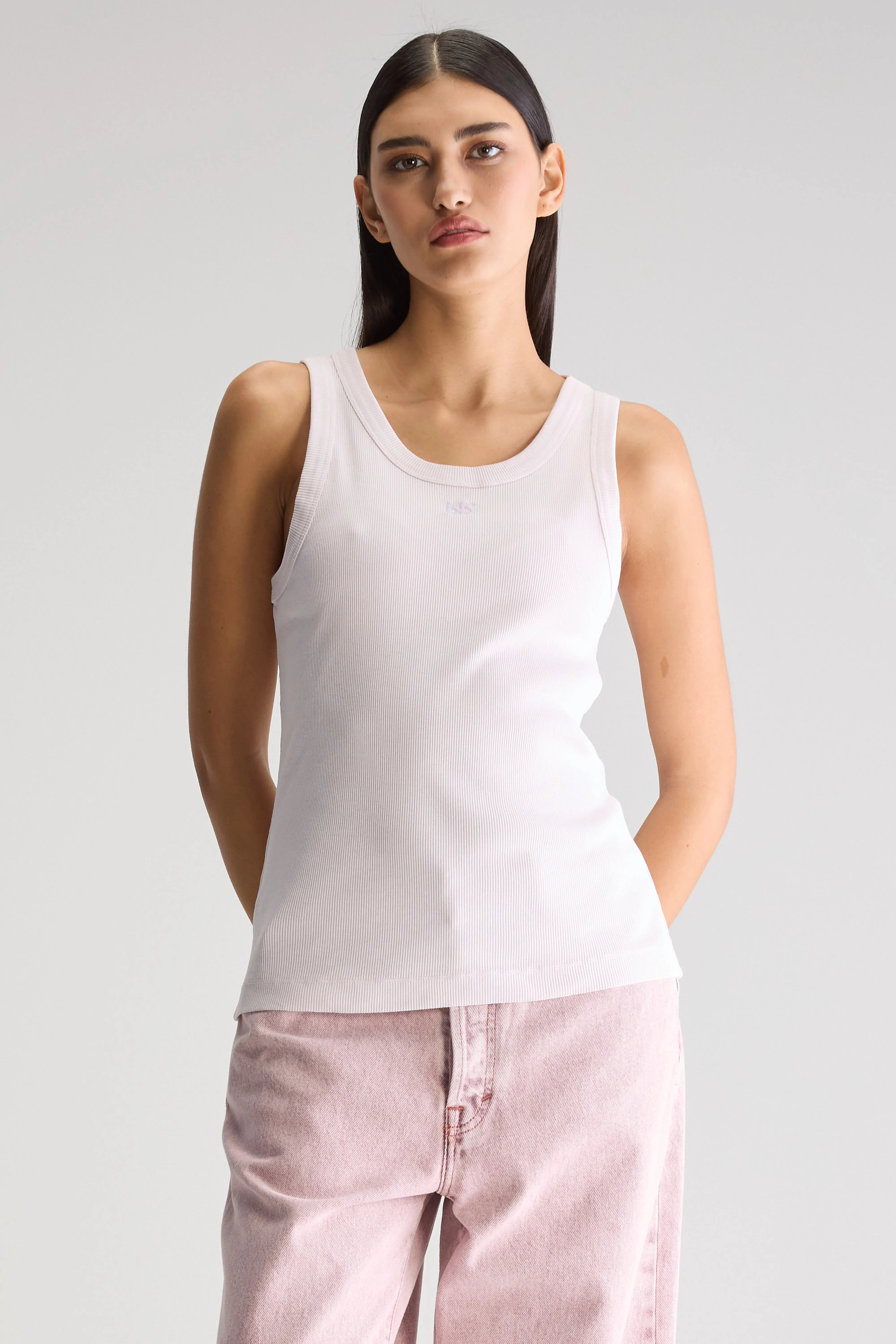 Valdi Slim Tanktop - Gray lilac Voor Dames | Bellerose