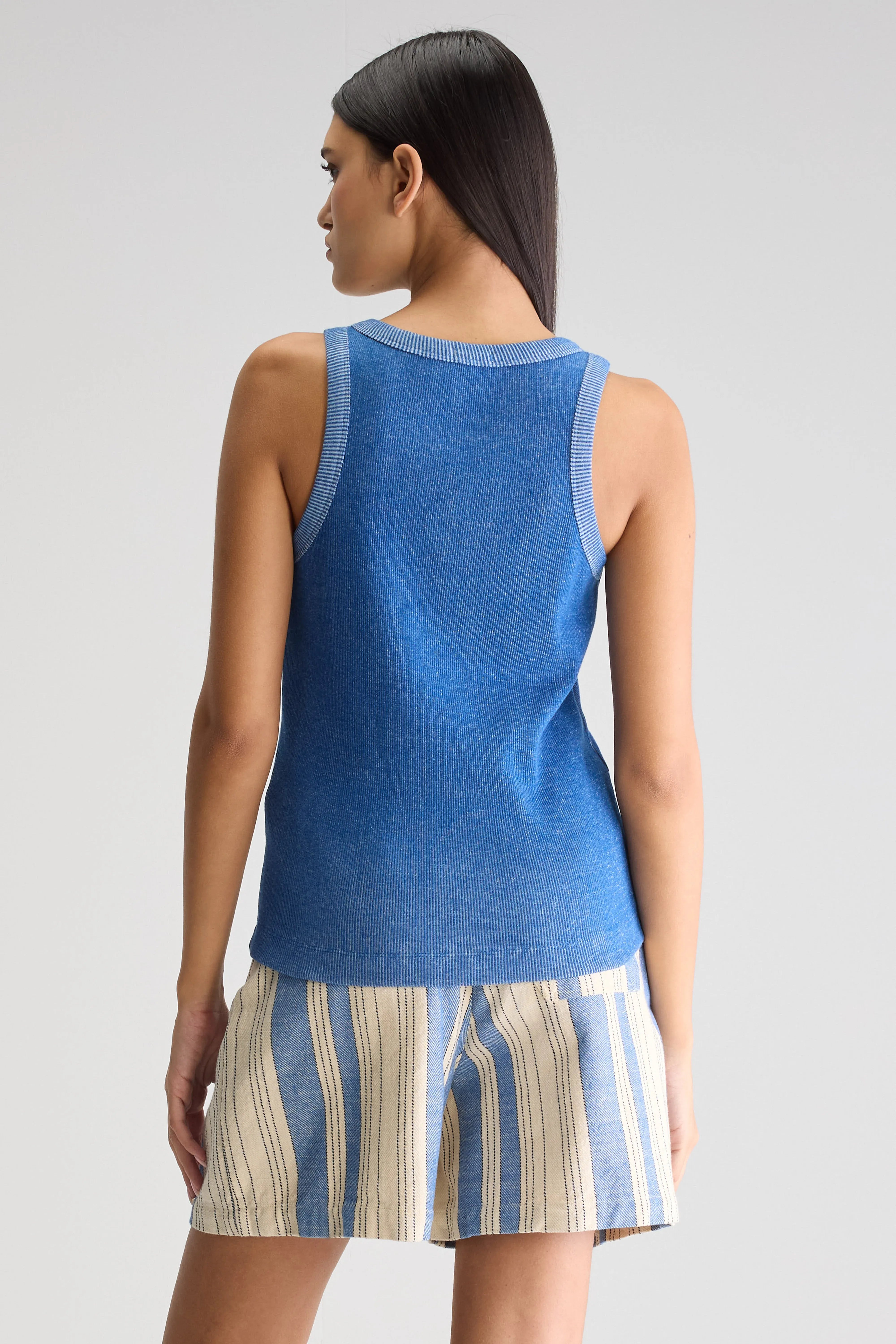 Valdi Slim Tank Top - Blueworker / Whisper For Women | Bellerose