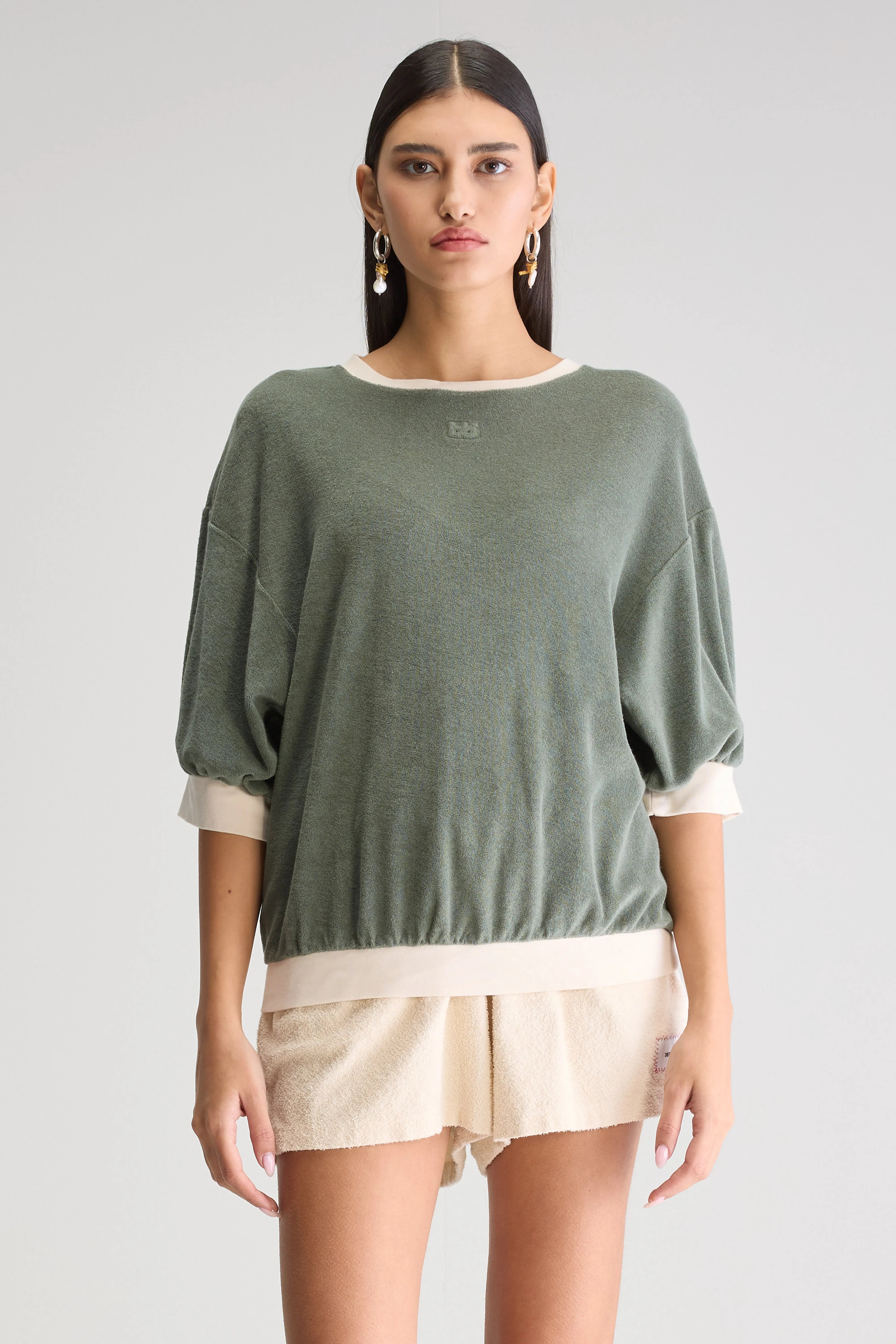 Frisby Los Sweatshirt - Dusty olive Voor Dames | Bellerose