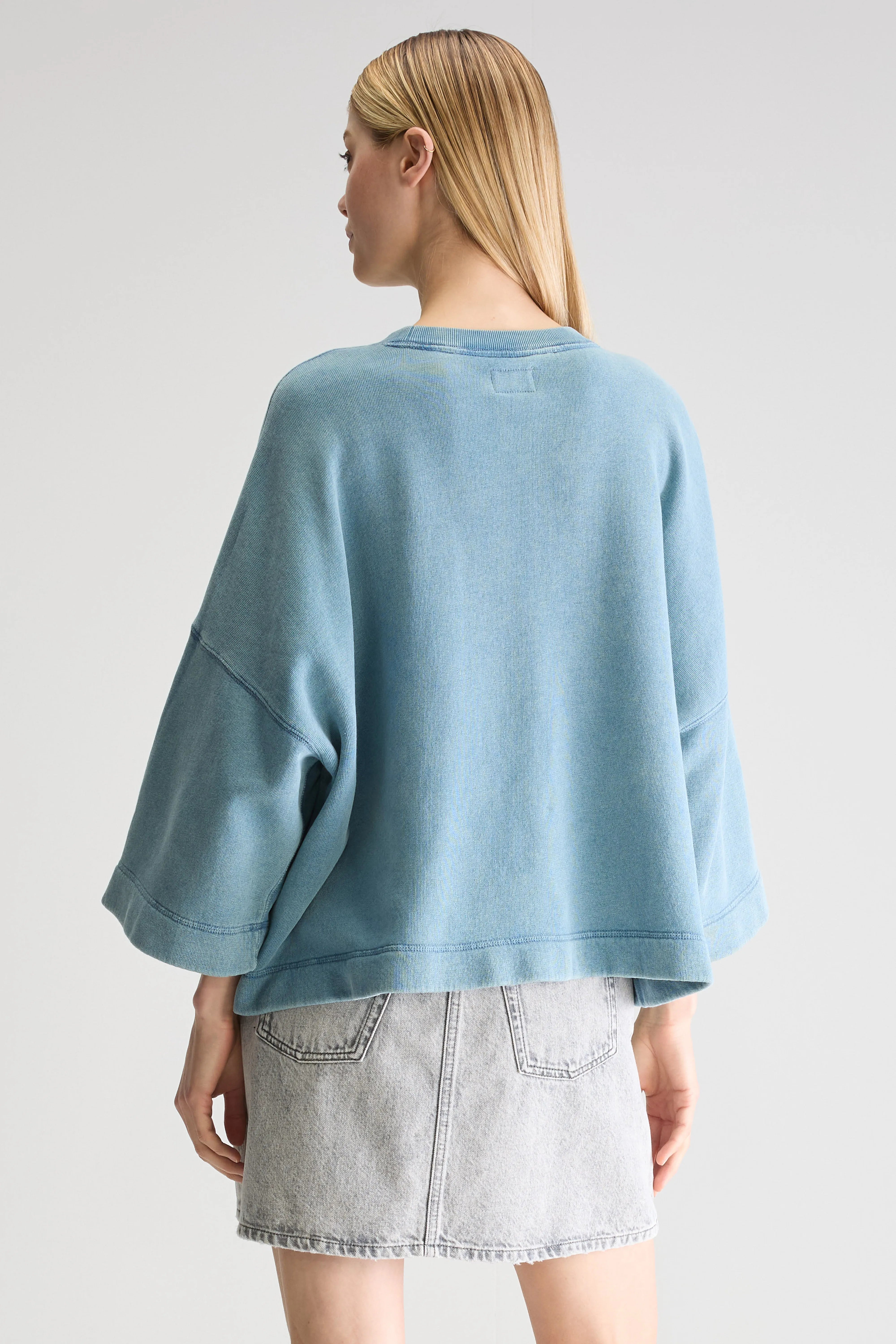 Sweatshirt À Manches Courtes Farlol - Blue eyes Pour Femme | Bellerose