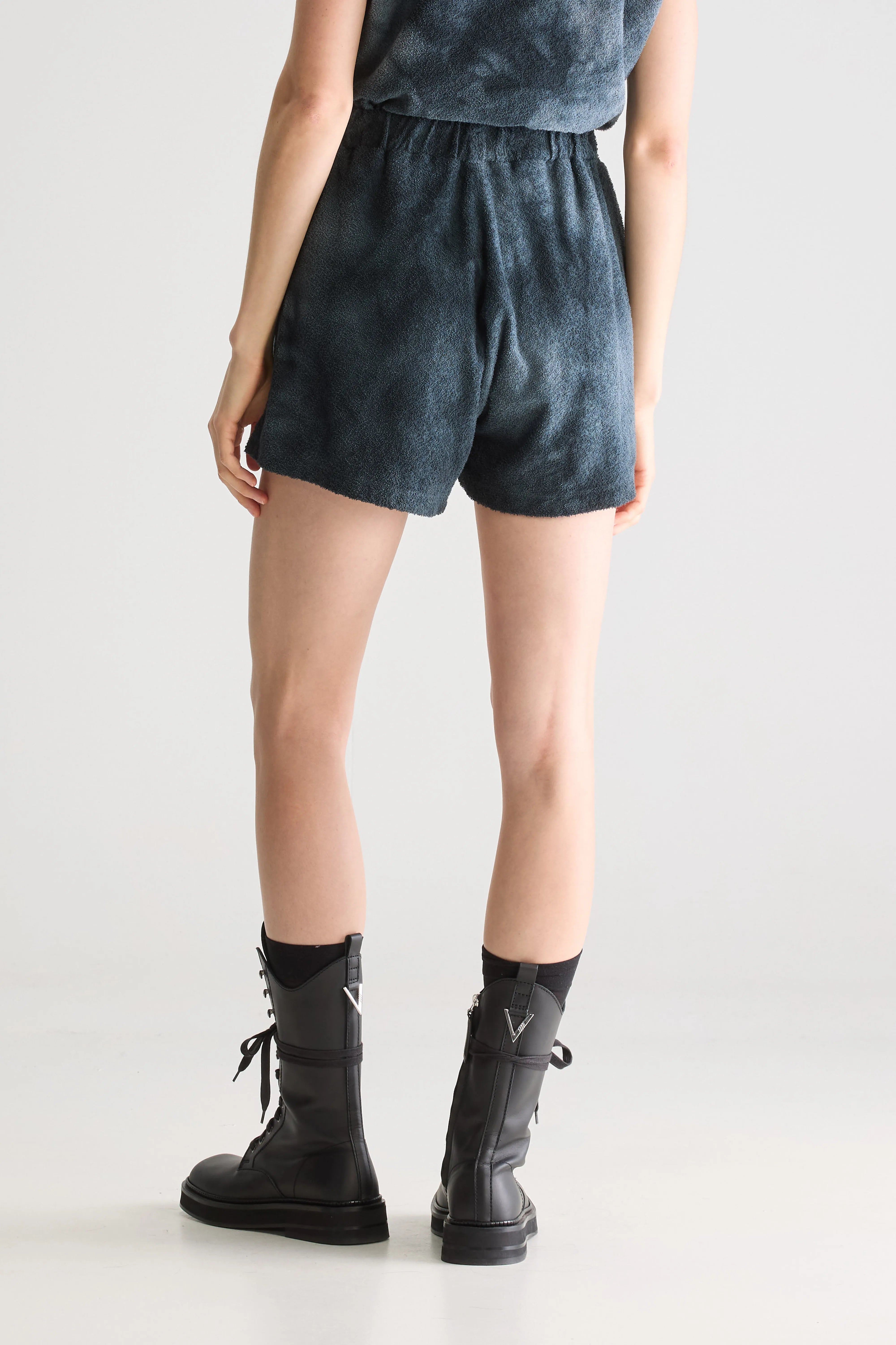 Mikey Terry Shorts - Black beauty / Gray lilac For Women | Bellerose