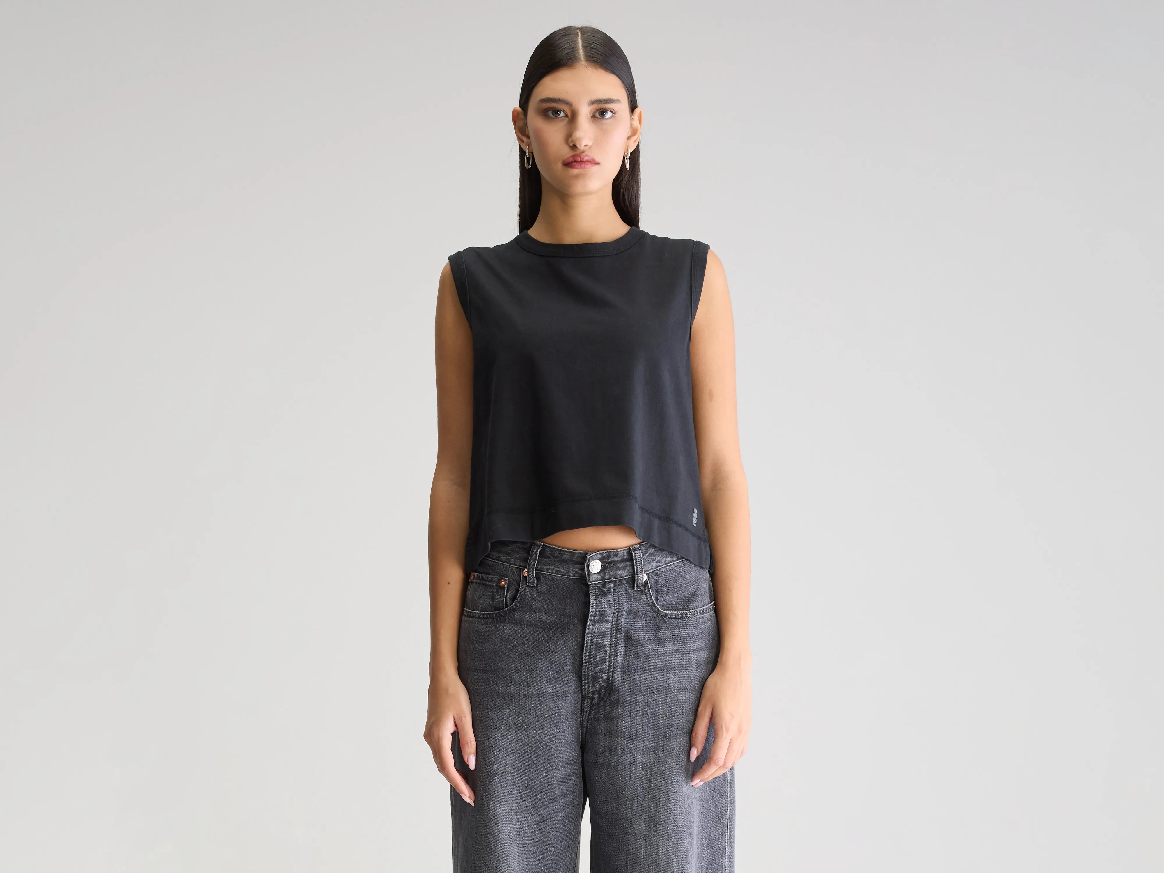 Cuare klassieke tanktop (251 / W / BLACK BEAUTY)