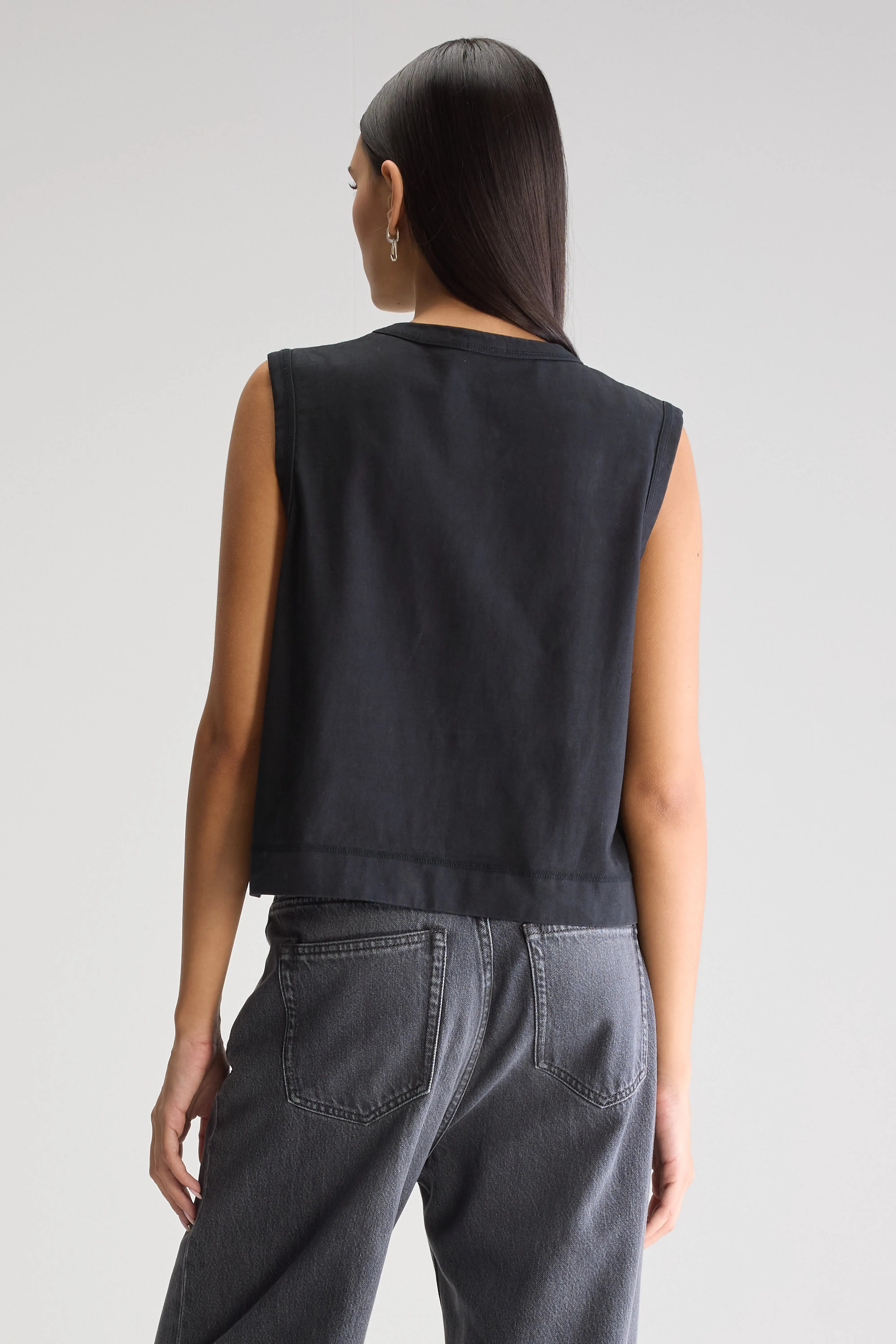 Cuare Regular Tank Top - Black beauty For Women | Bellerose