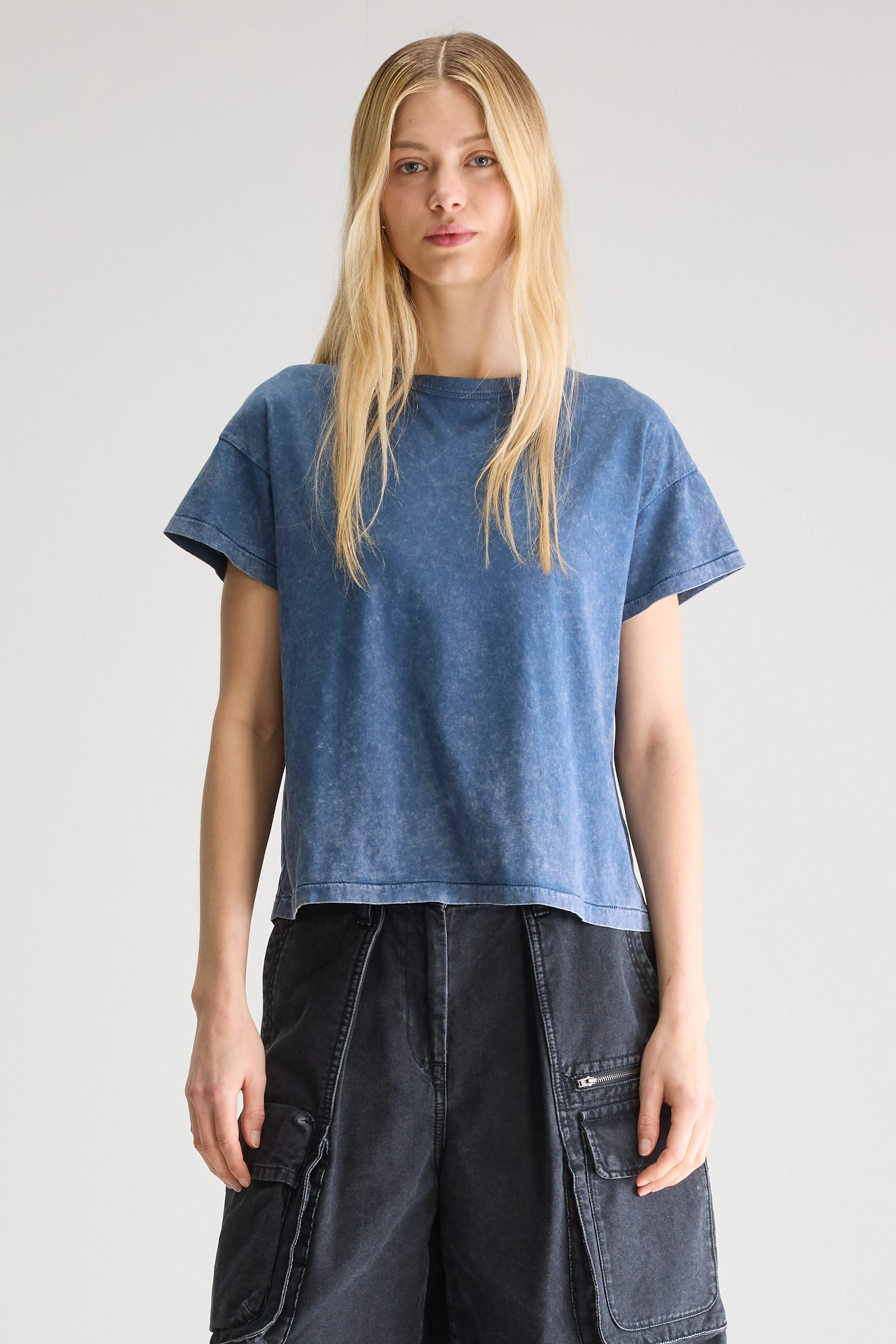 Foqui Short-sleeve T-shirt - Blue jeans For Women | Bellerose