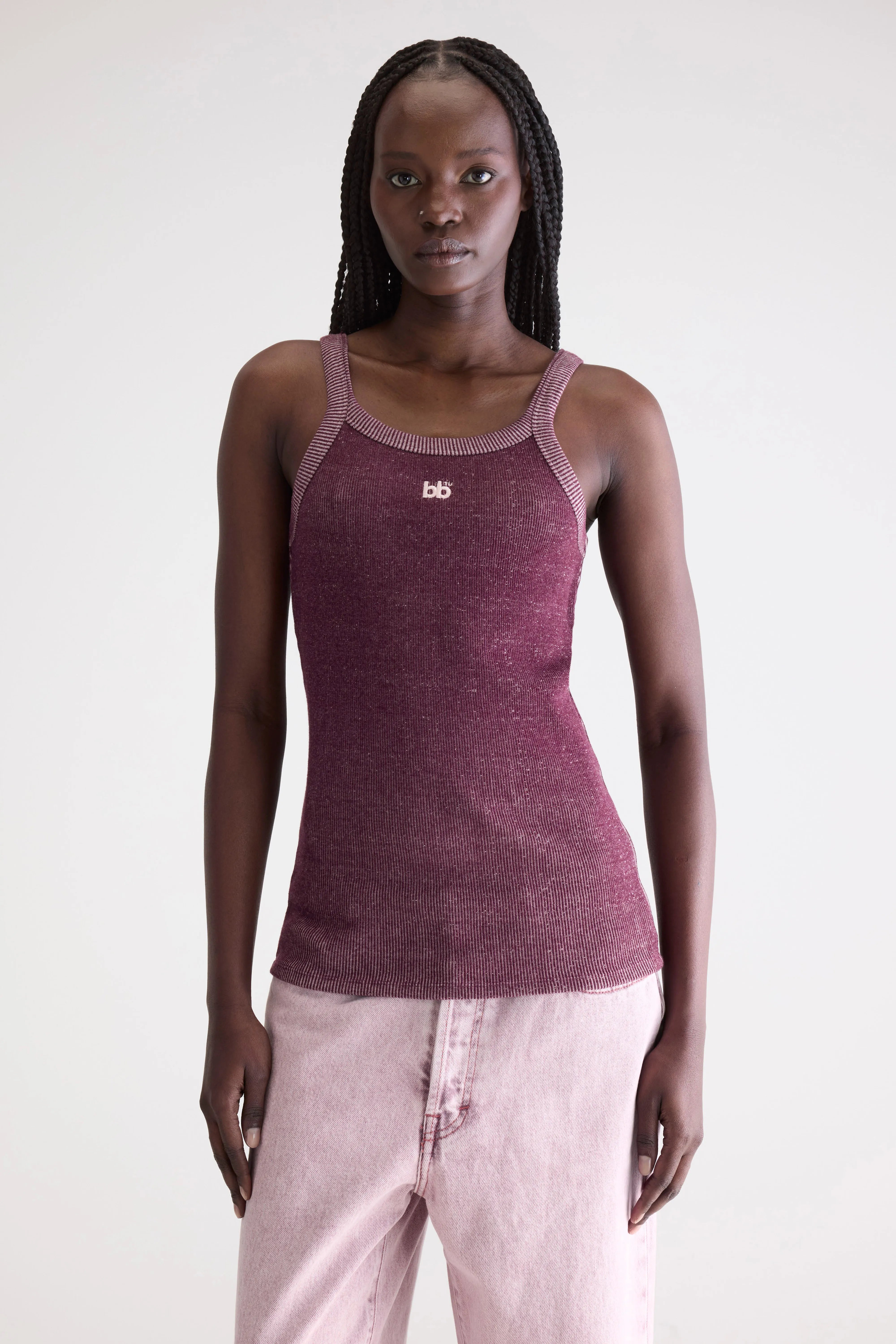 Celey Slim Tanktop - Cotton candy / Windsor wine Voor Dames | Bellerose