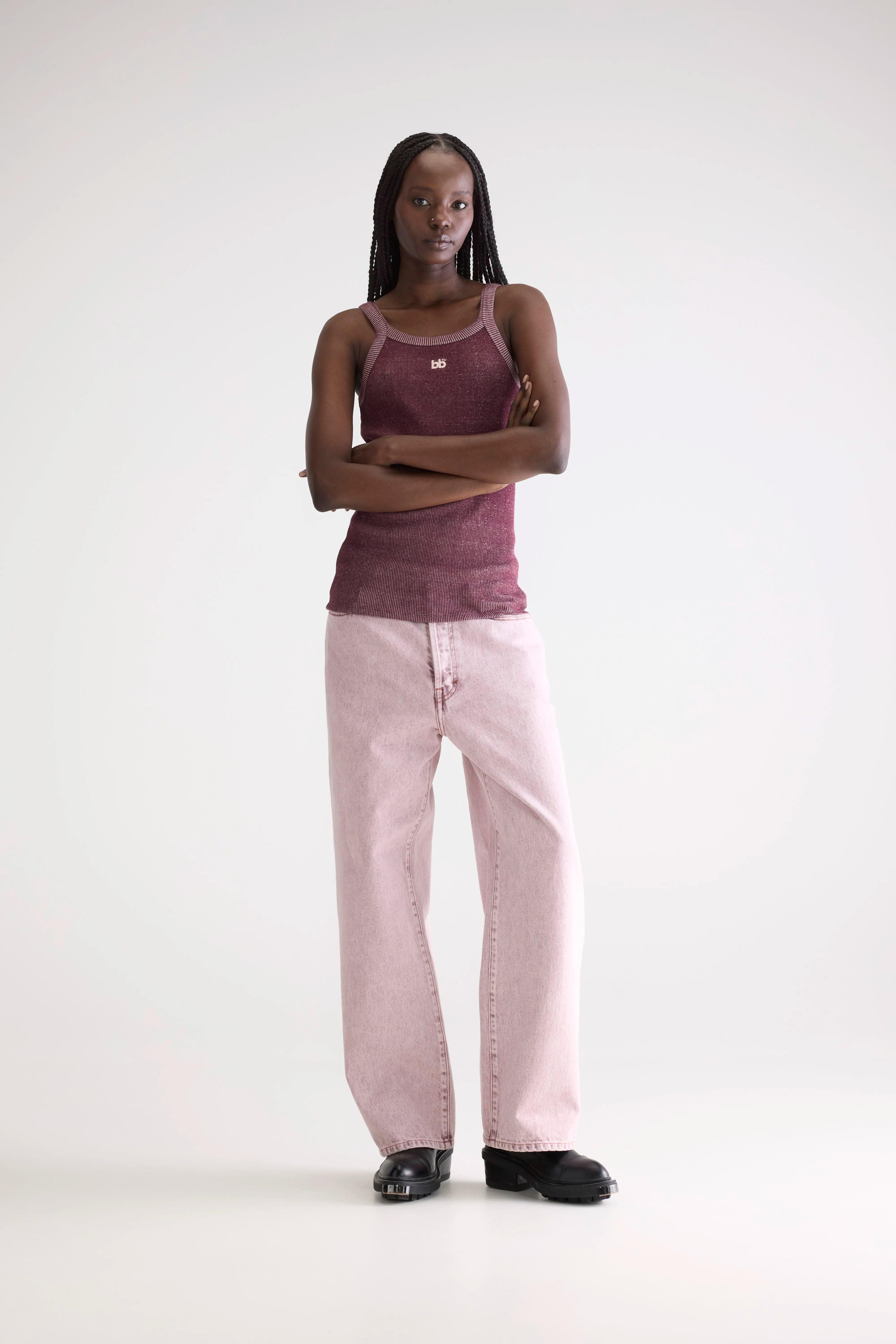 Celey Slim Tank Top - Cotton candy / Windsor wine For Women | Bellerose