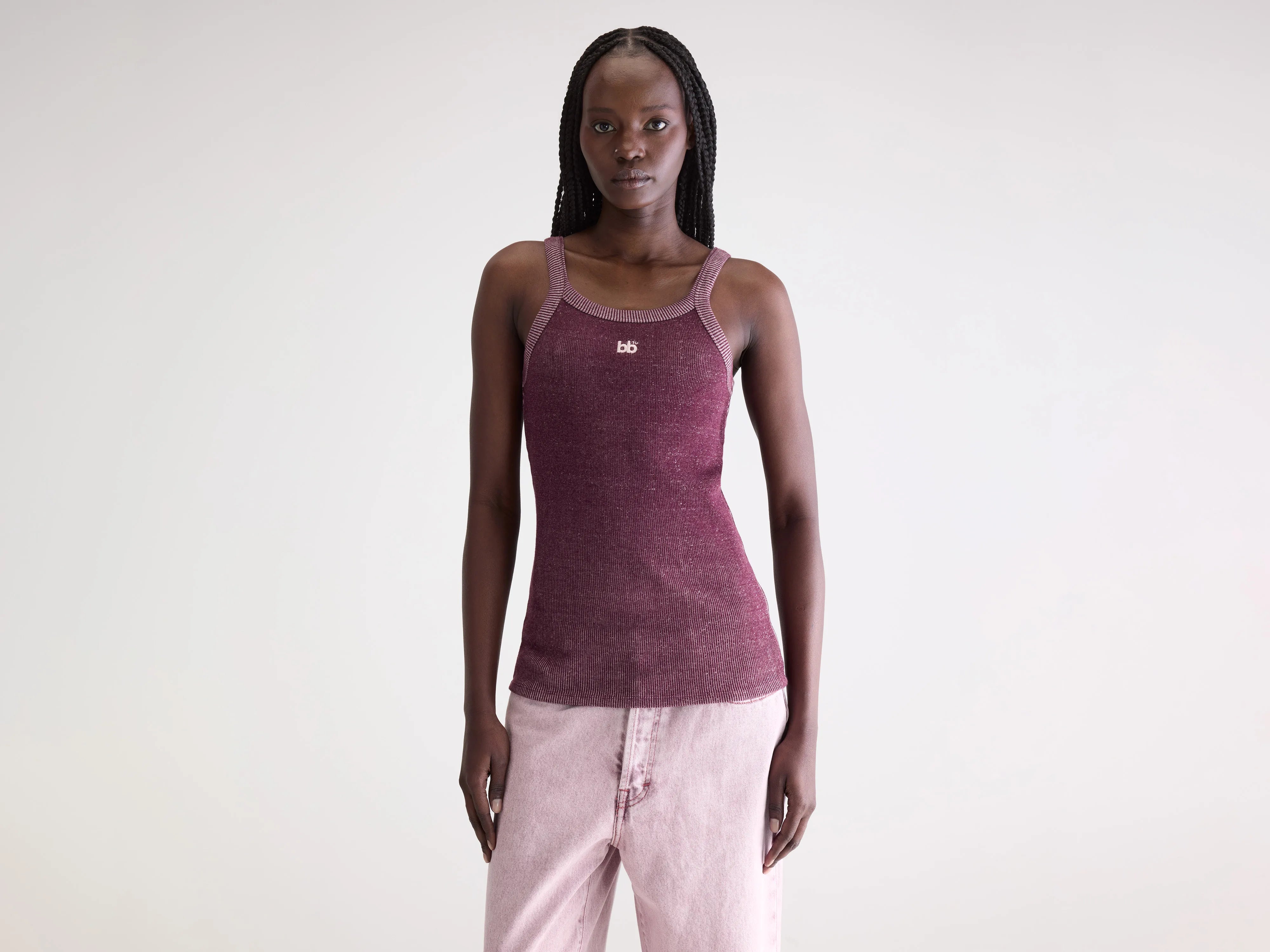 Bibiy. ビビィ　ROSETTE TANK TOP NAVY bibiy ROSETTE TANK TOP ROSETTE TANK TOP NAVY ローズ タンクトップ