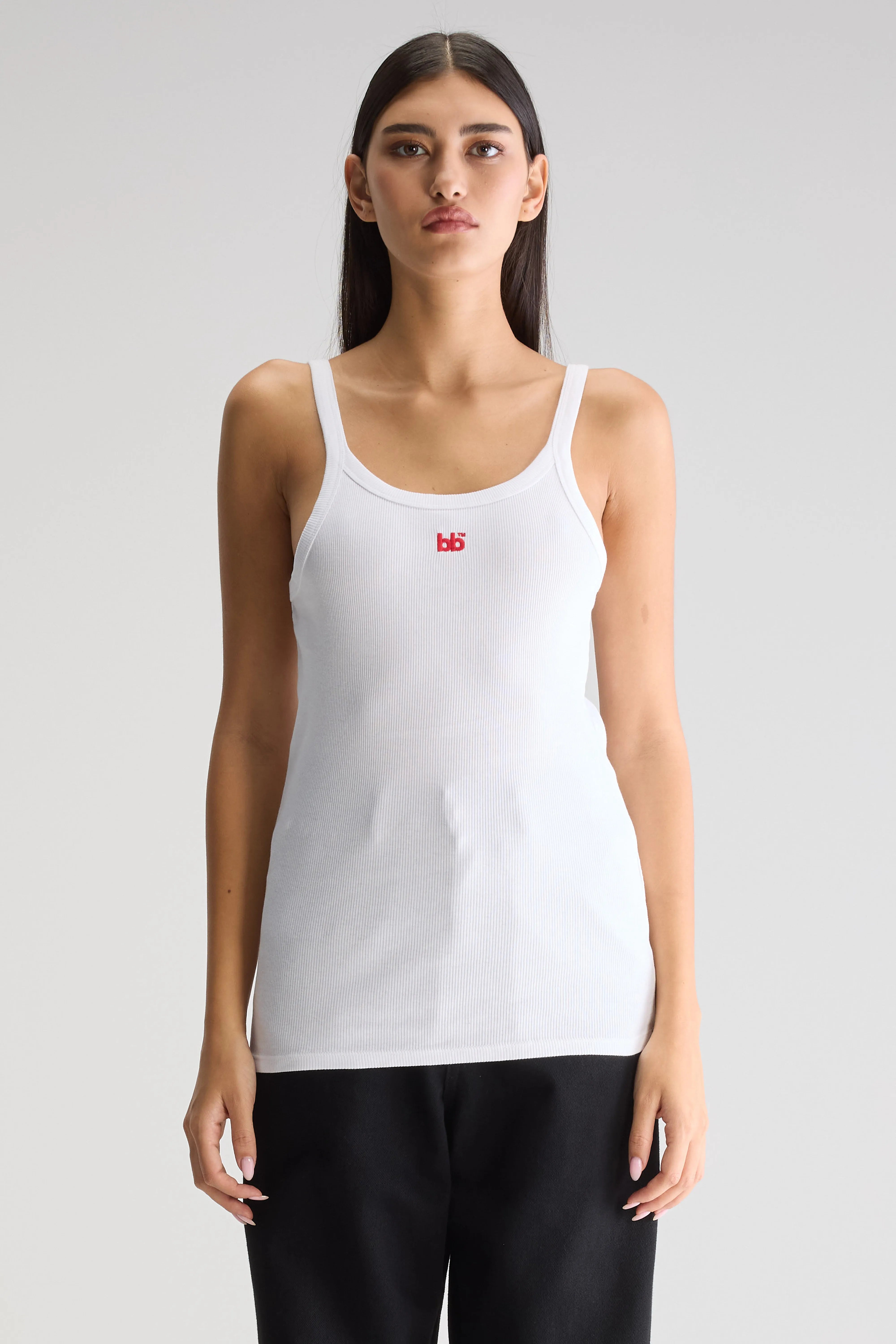 Celey Slim Tanktop - White Voor Dames | Bellerose