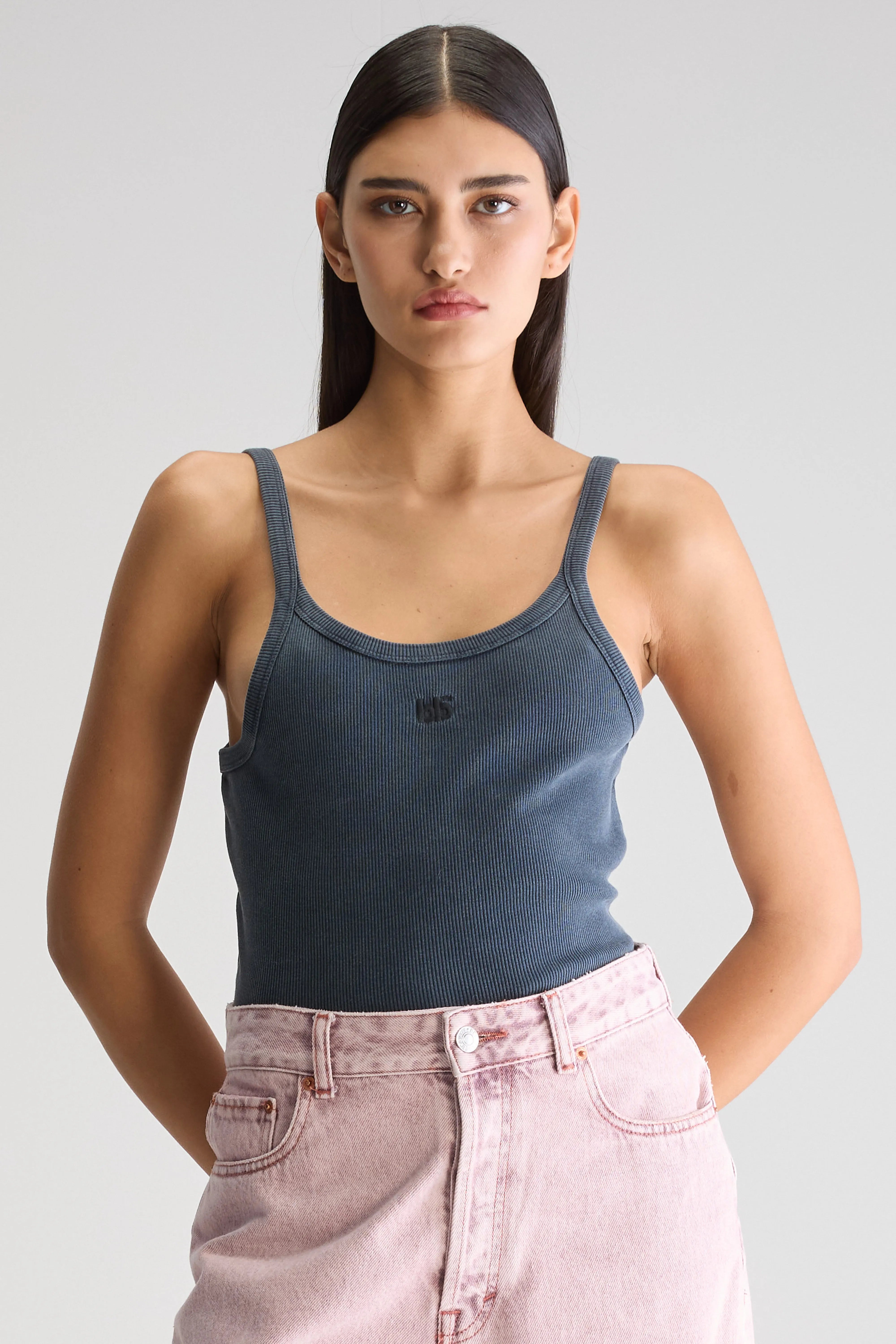 Celey Slim Tank Top - Navy For Women | Bellerose